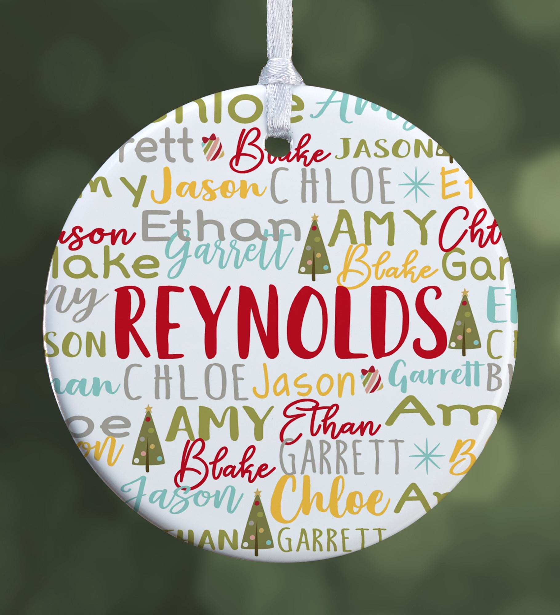 Whimsical Winter Family Personalized Ornament