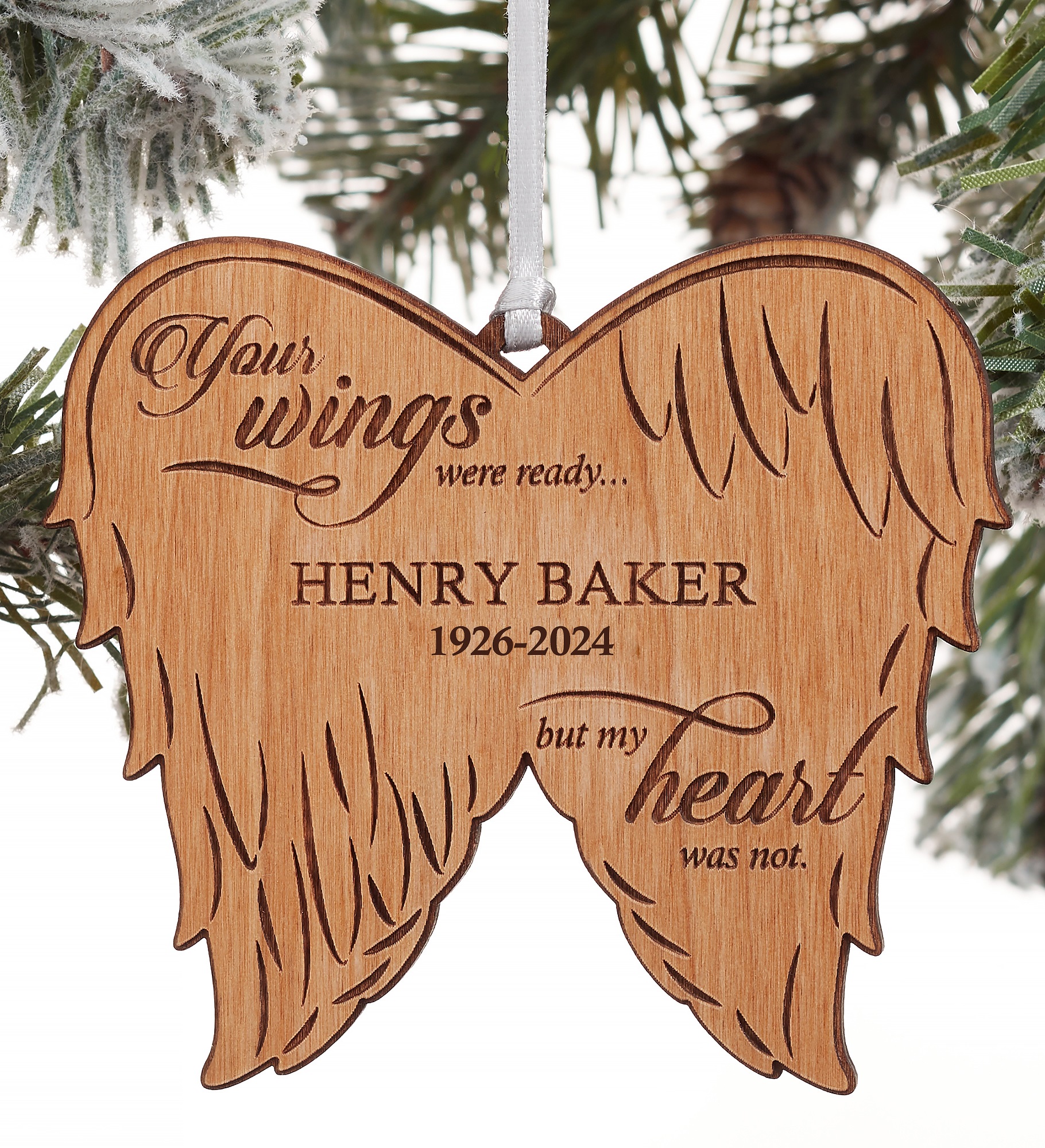 Your Wings Were Ready Personalized Memorial Ornament