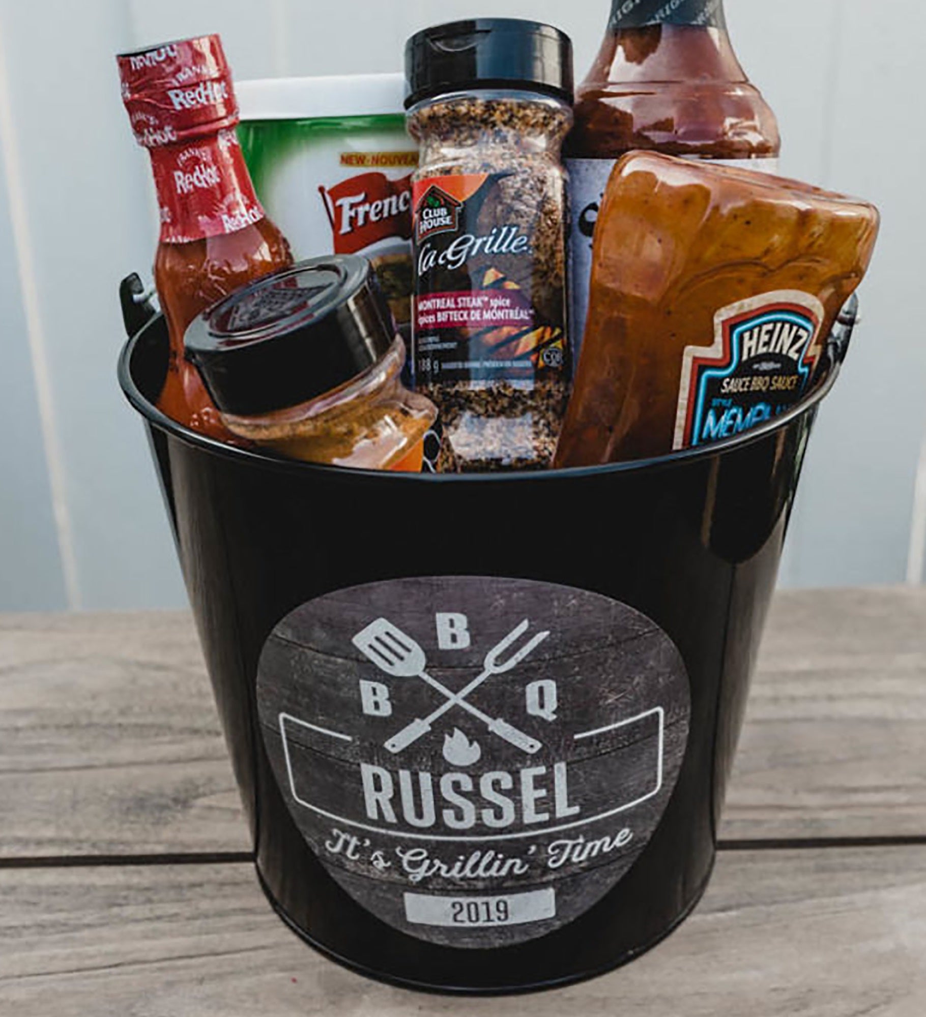 BBQ Time Personalized Metal Bucket