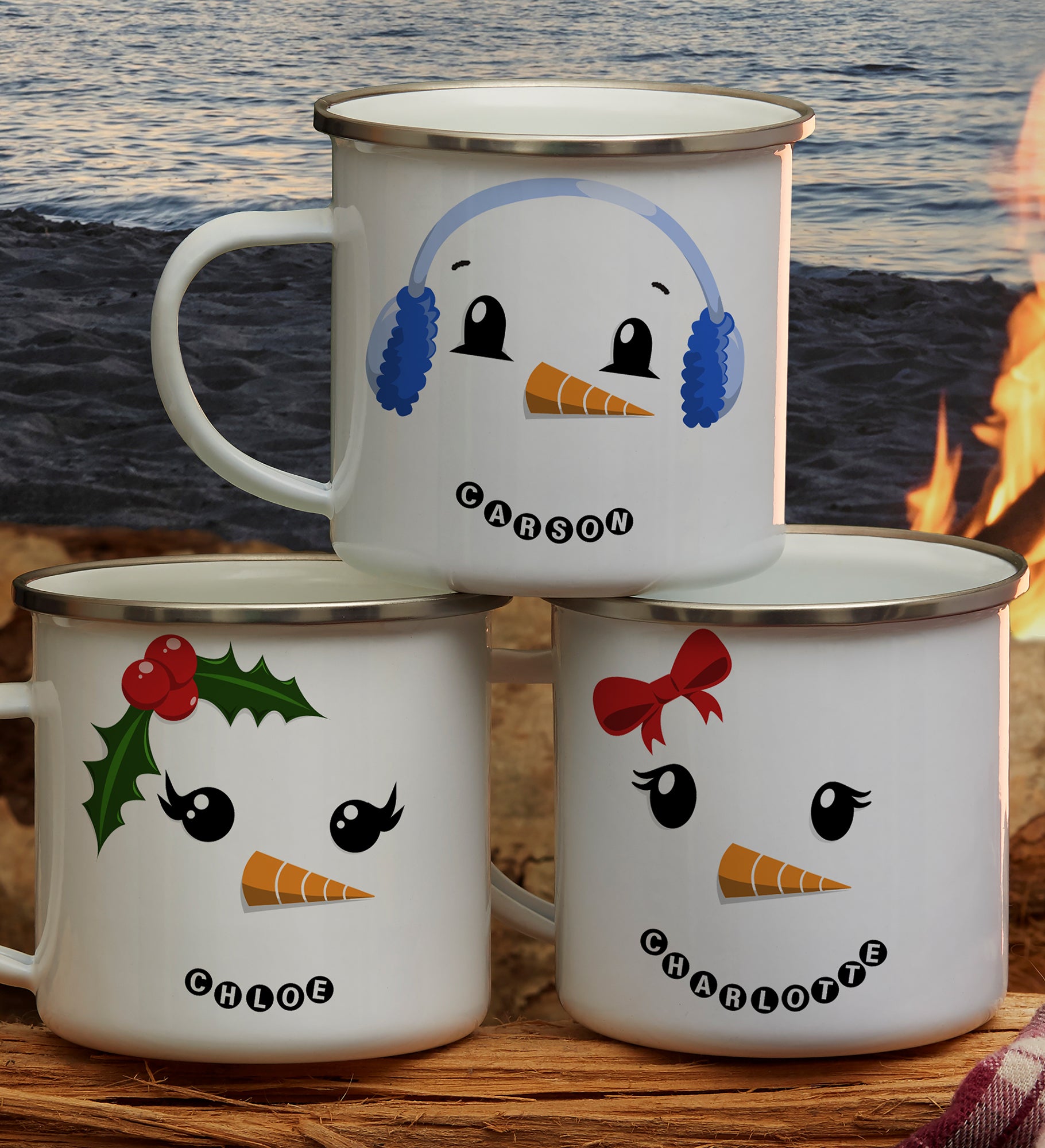 Snowman Character Personalized Camp Mug