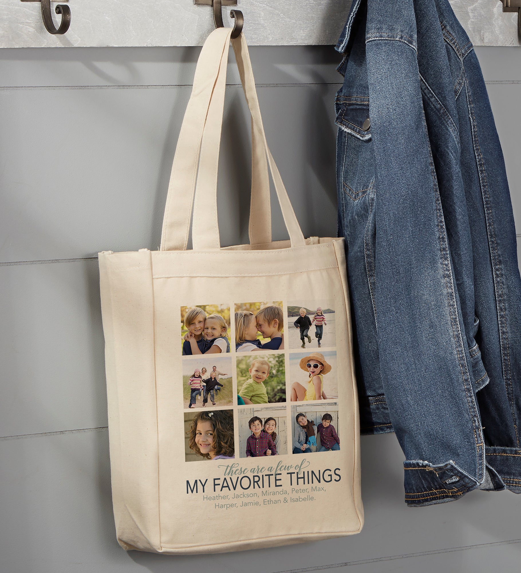My Favorite Things Personalized Canvas Tote Bags