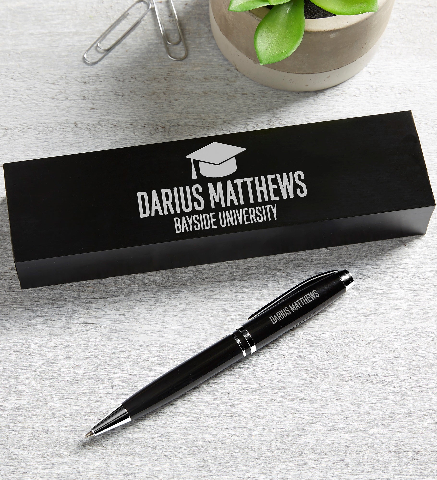 Modern Grad Personalized Aluminum Pen Set