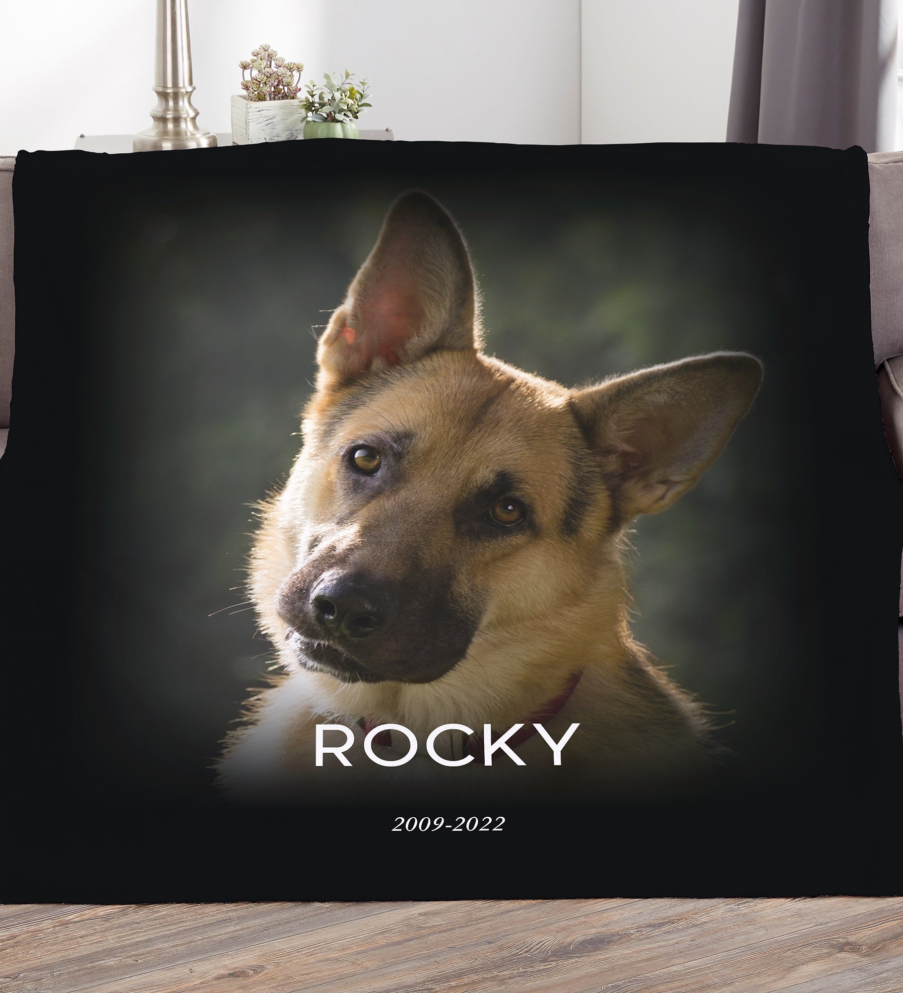 Pet Memorial Personalized Photo Blanket