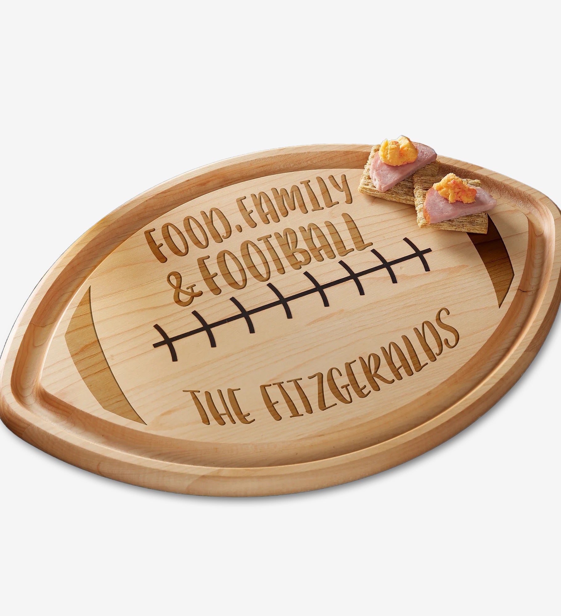 Football Season Personalized Football Shaped Cutting Board