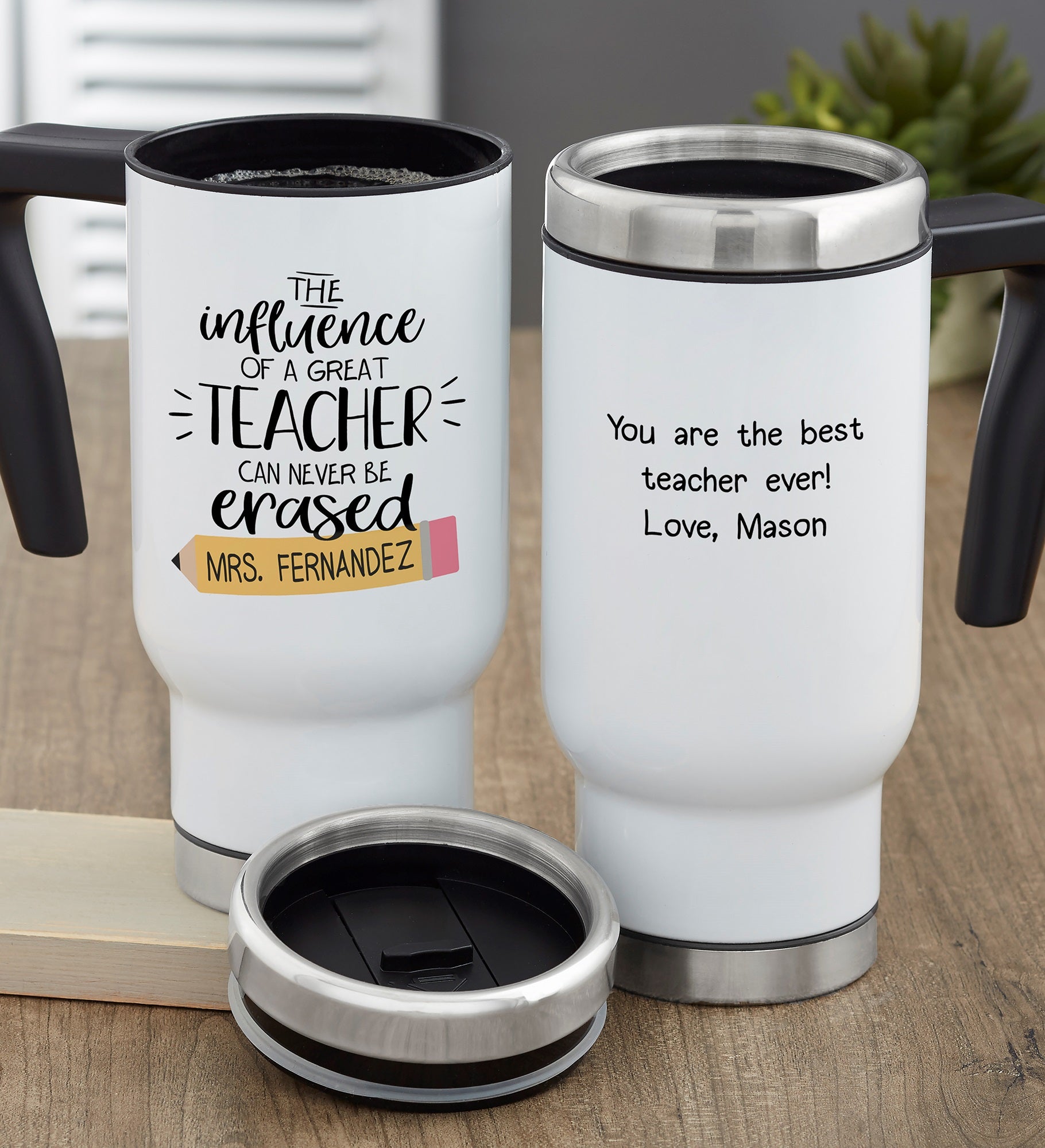 The Influence of a Great Teacher Personalized 14 oz. Commuter Travel Mug