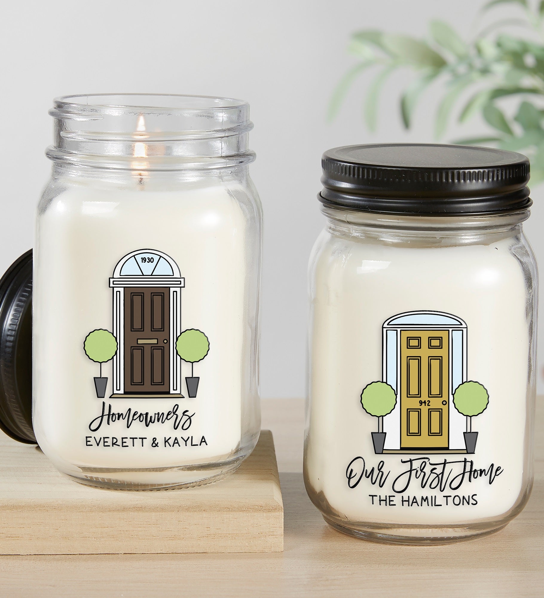 Our First Home Personalized Farmhouse Candle Jar