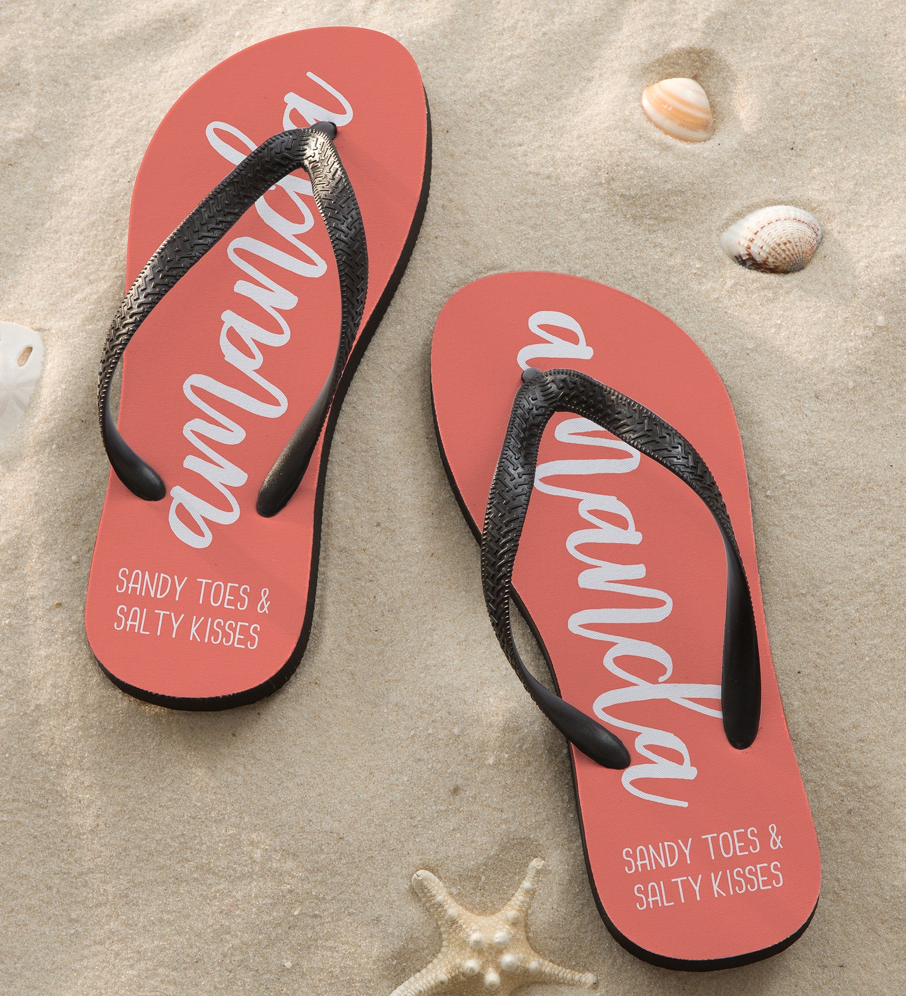 Scripty Style Personalized Adult Flip Flops