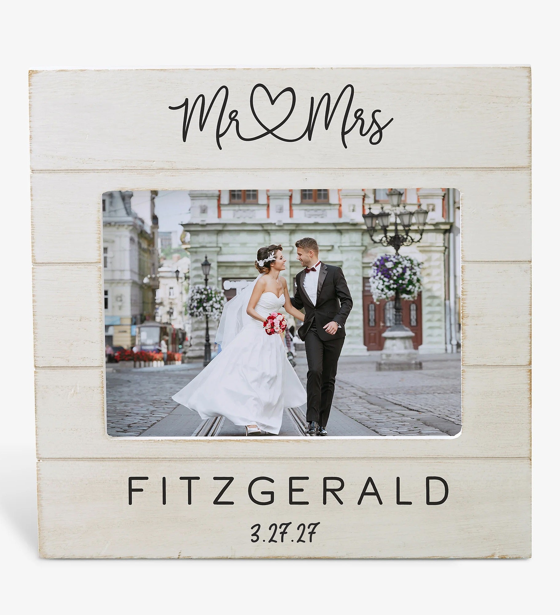 Infinite Love Personalized Wedding Shiplap Picture Frame