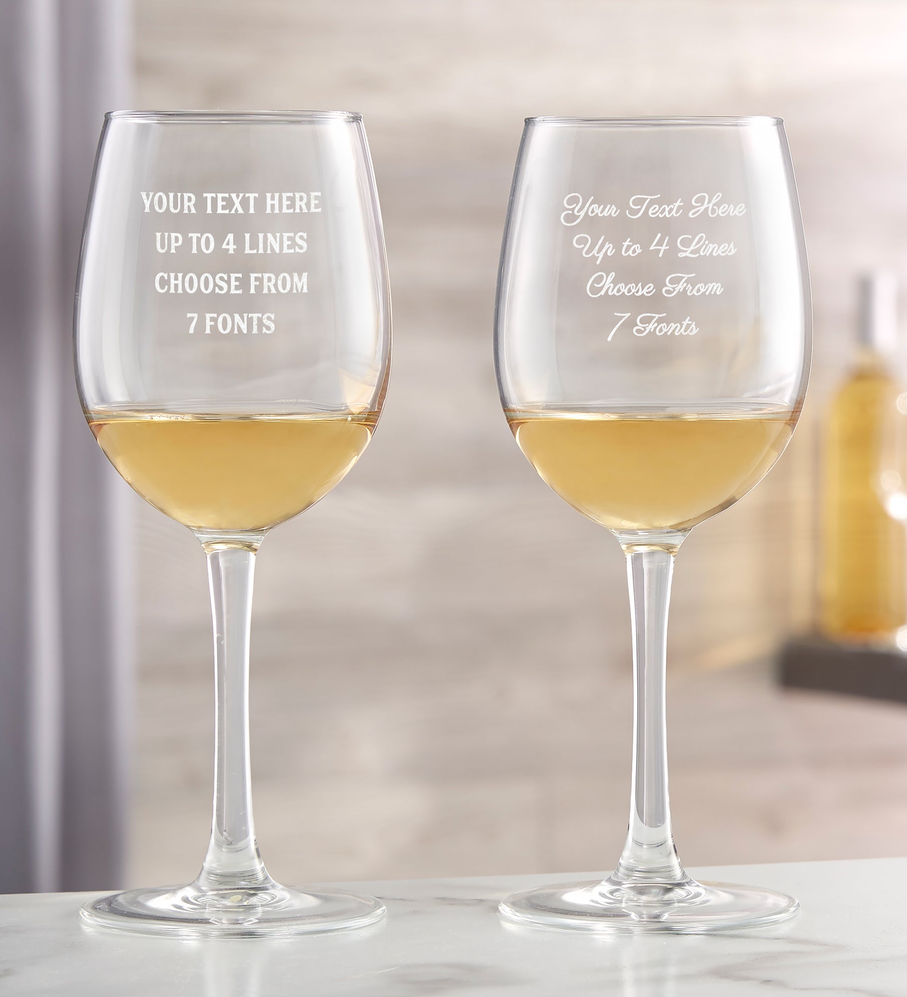 Engraved Message Wine Glass Collection