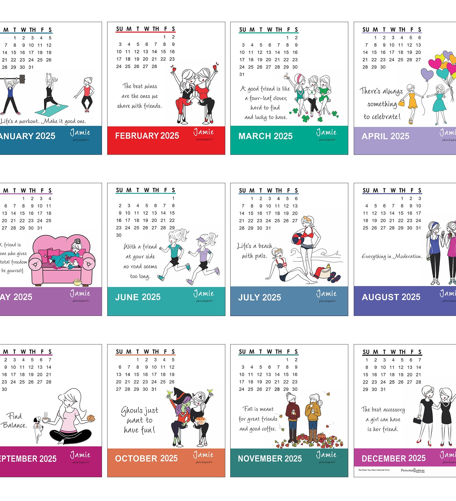 philo Sophie's® Personalized Desk Calendar
