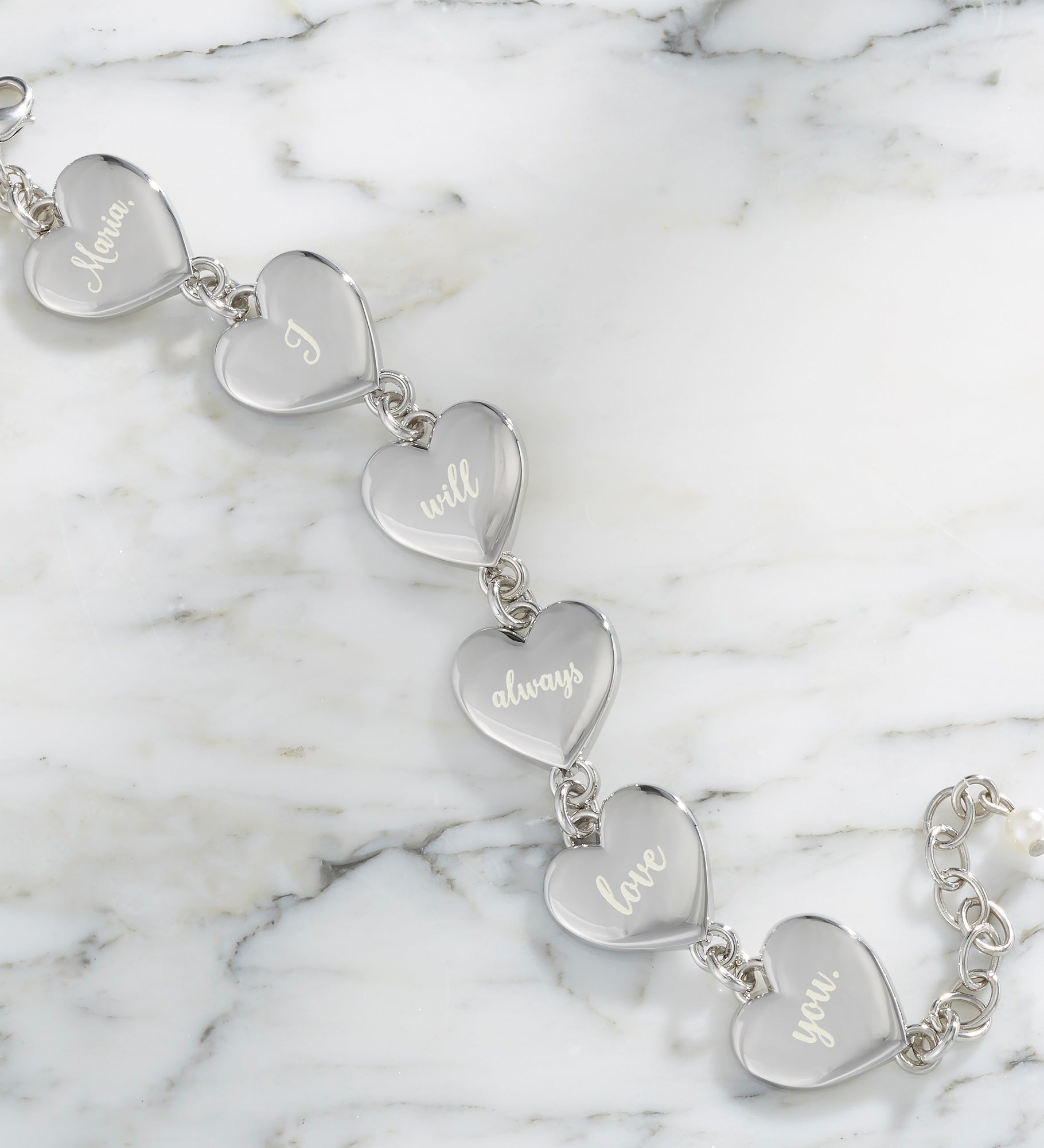 Loving Message Personalized Heart Bracelet