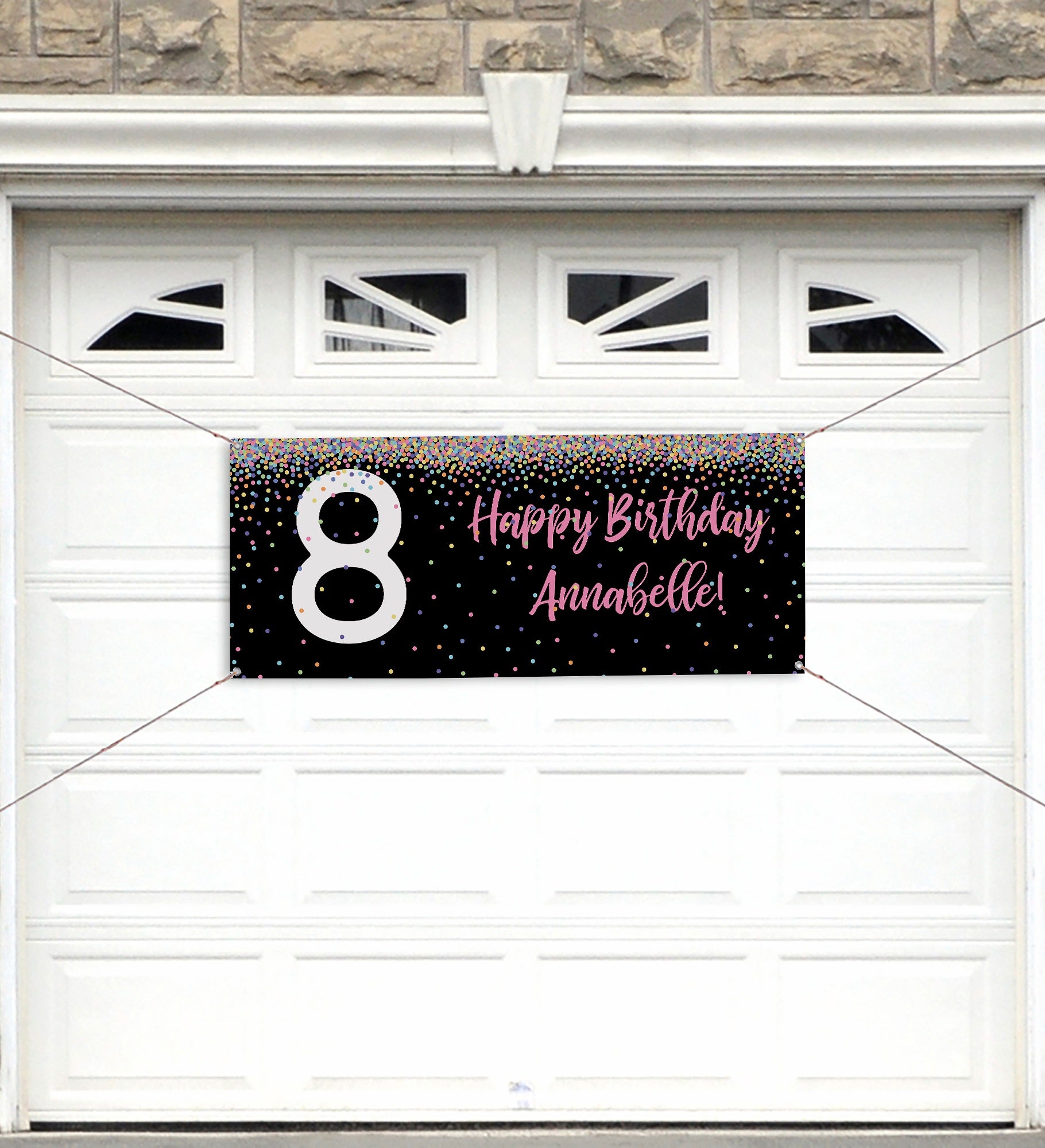 Confetti Personalized Birthday Banner