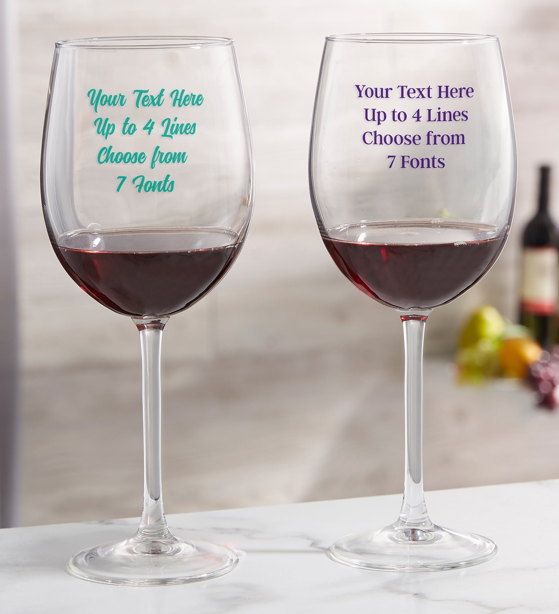 Write Your Own Custom Printed Wine Glass Collection