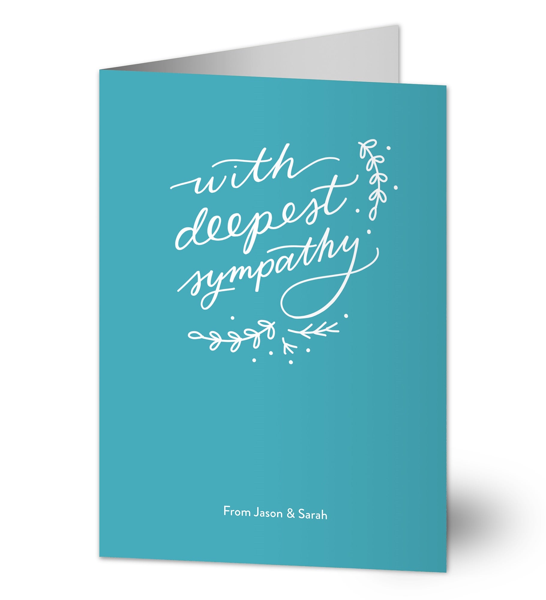 Floral With Deepest Sympathy Greeting Card