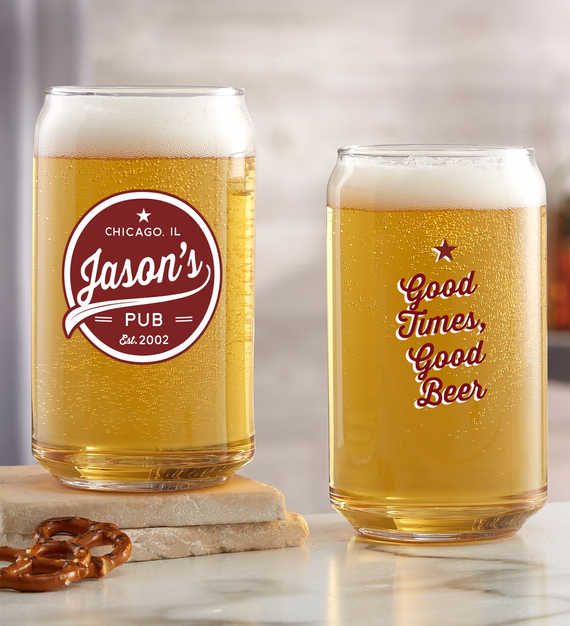 Brewing Co. Personalized 16oz. Printed Beer Can Glass