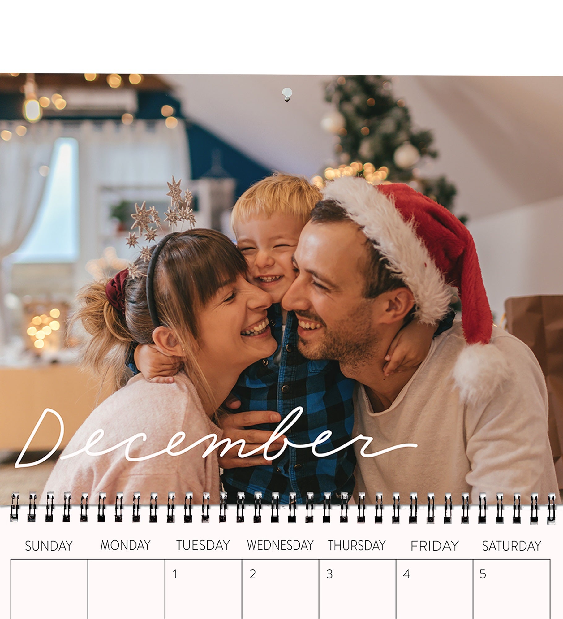 Handlettered Photo Personalized Wall Calendar