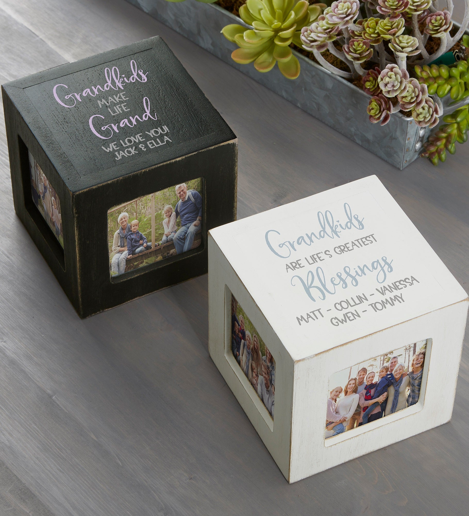 Grandkids Personalized Photo Cubes