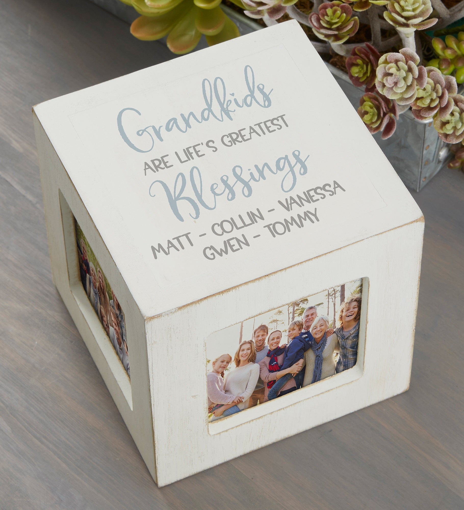 Grandkids Personalized Photo Cubes