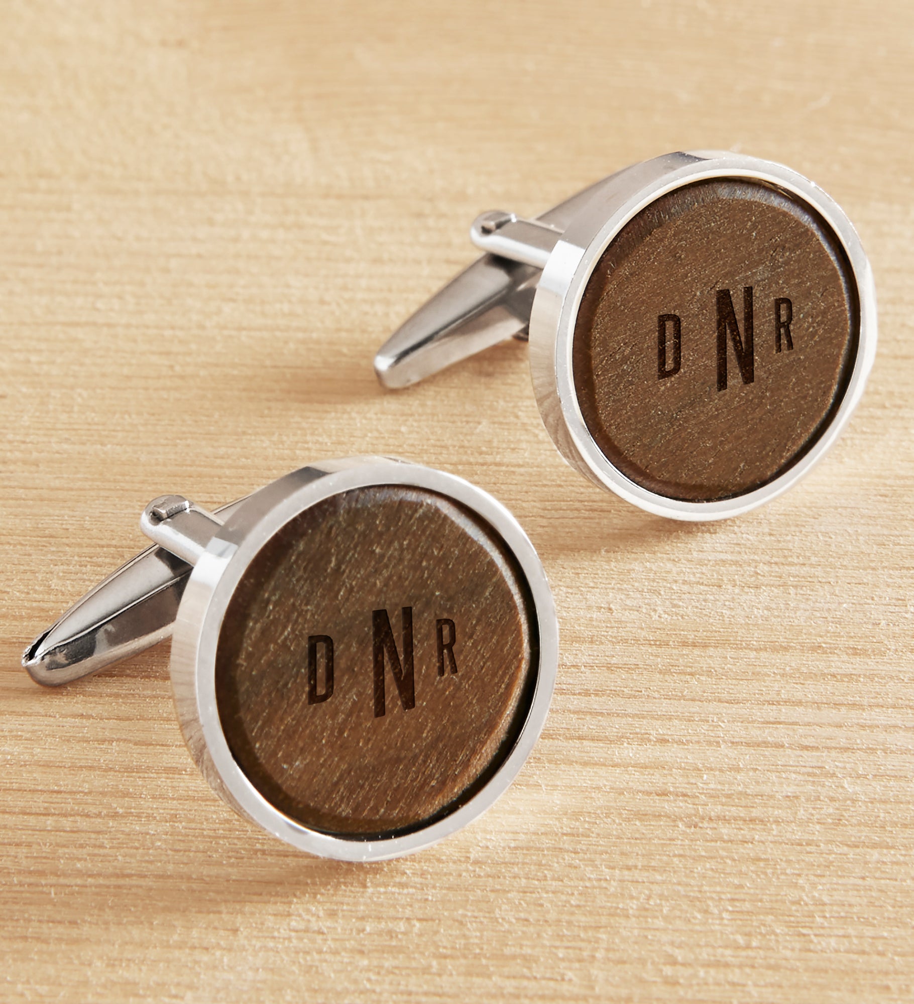 Classic Celebrations Engraved Walnut Cufflinks