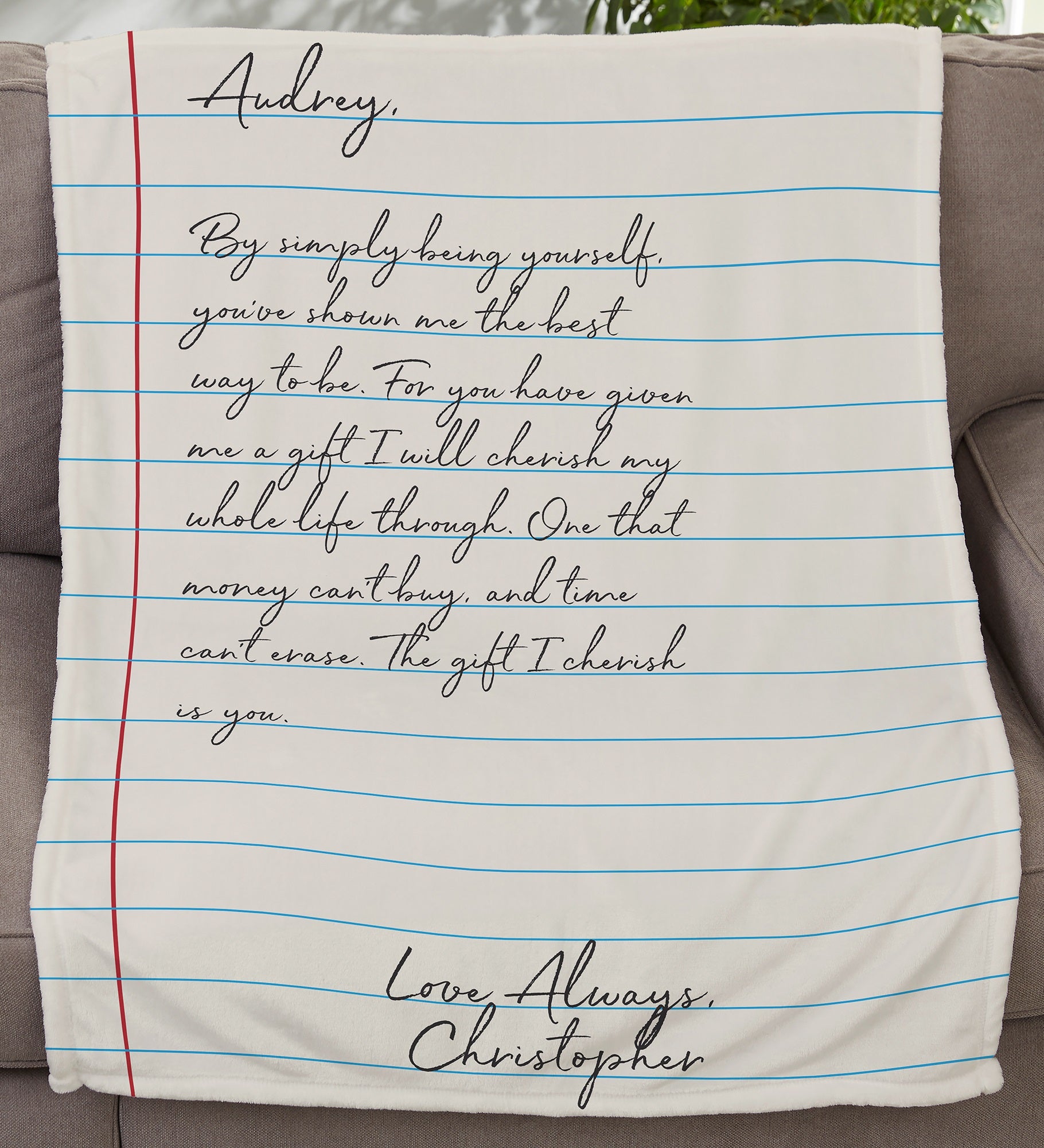 Love Letter Personalized Blankets