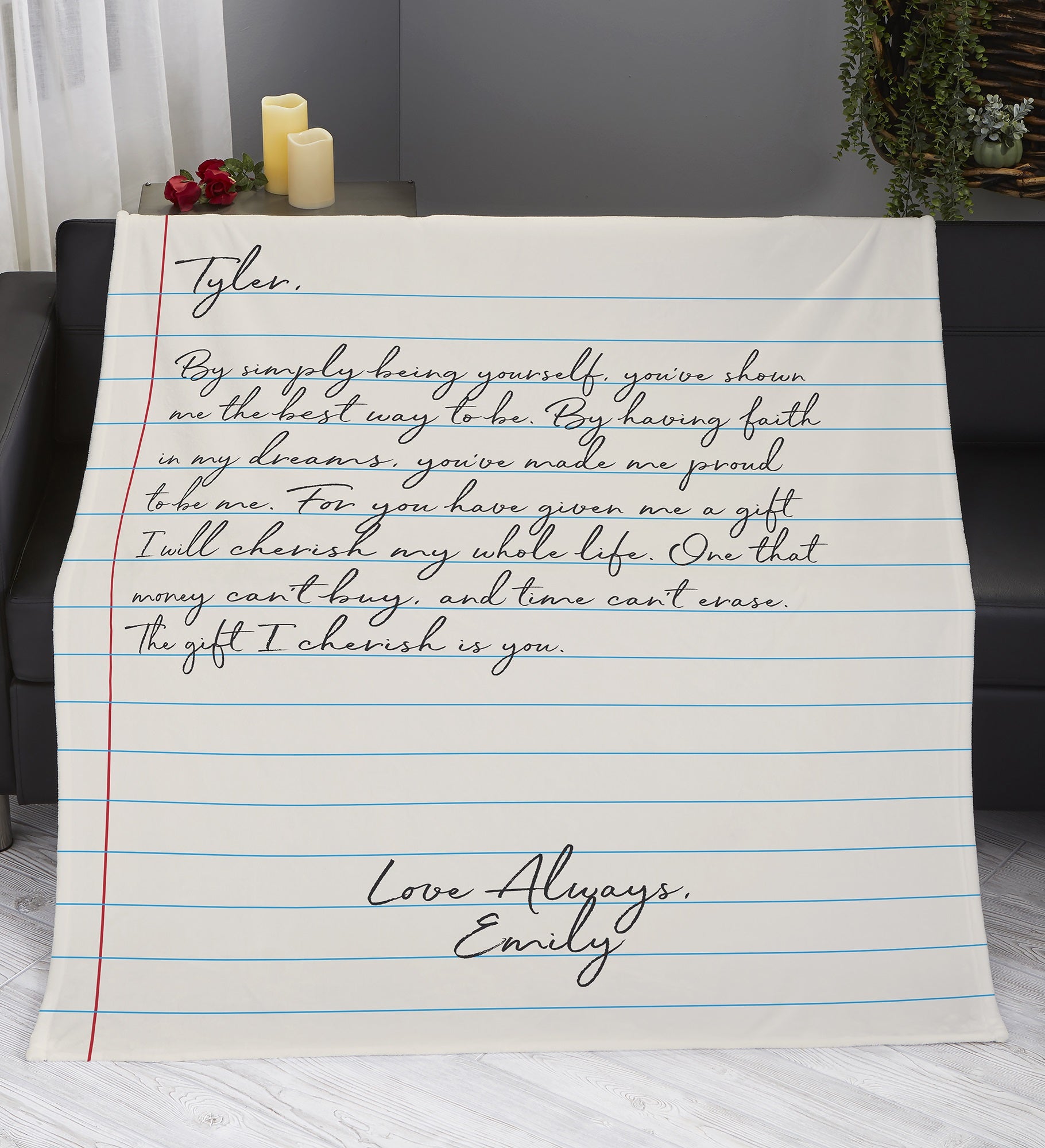 Love Letter Personalized Blankets