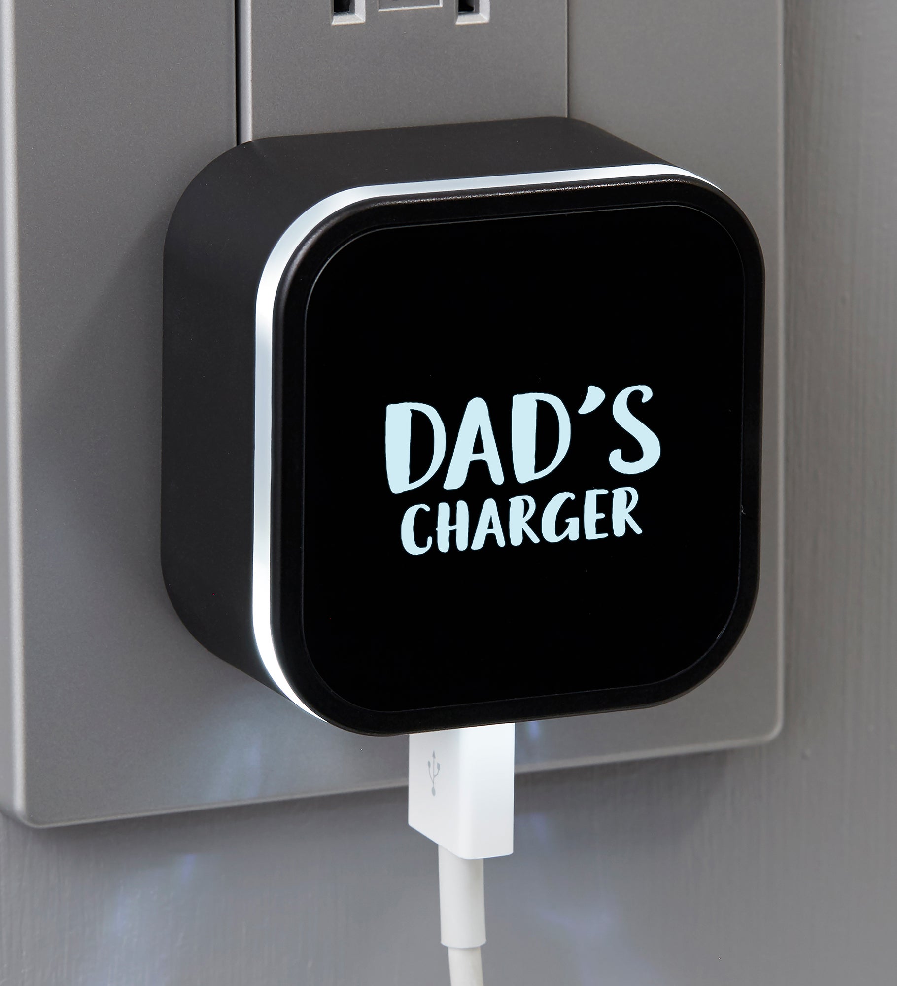 Personalized LED Triple Port USB Charger for Dad