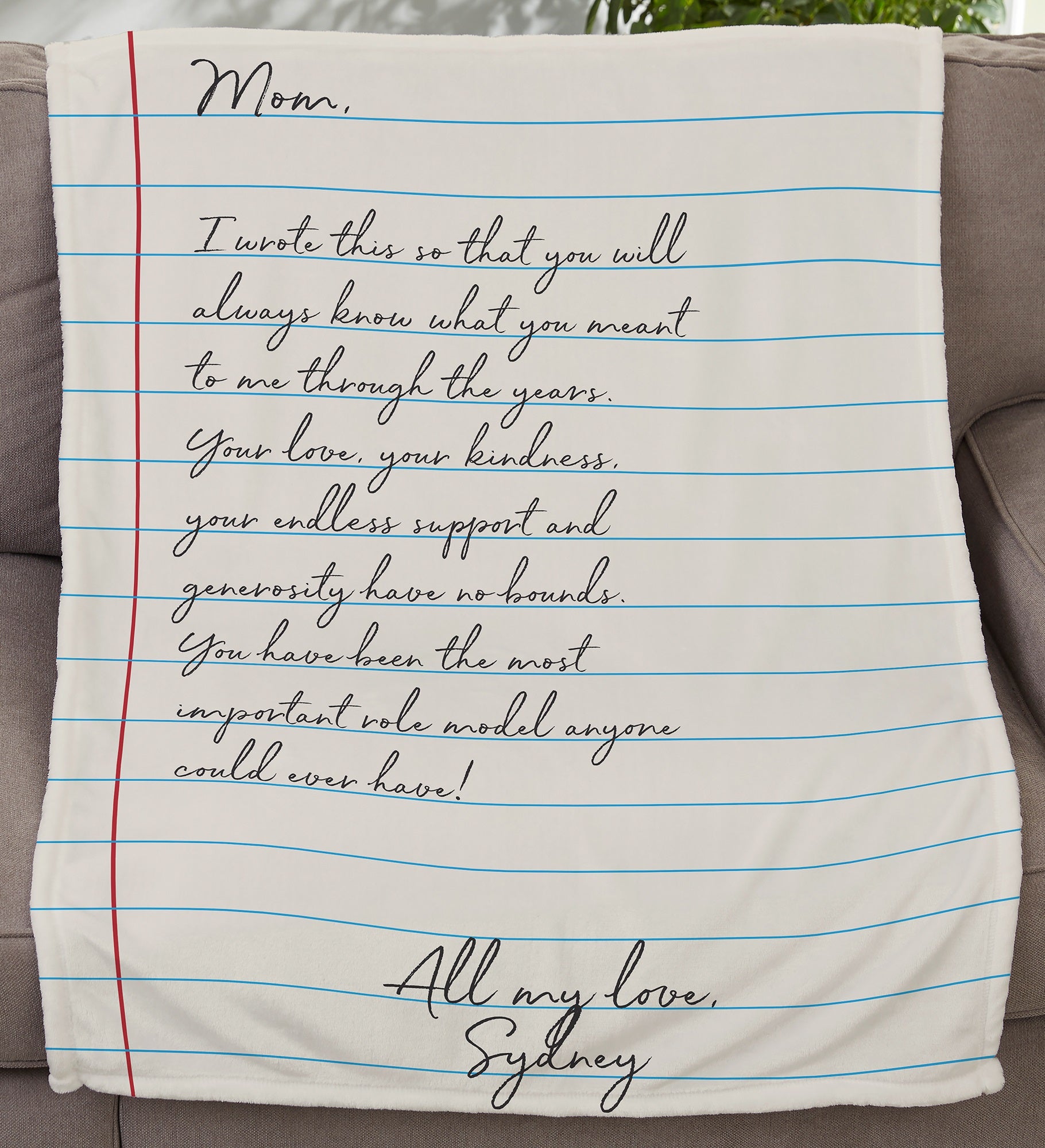 Letter To Mom Personalized Blanket