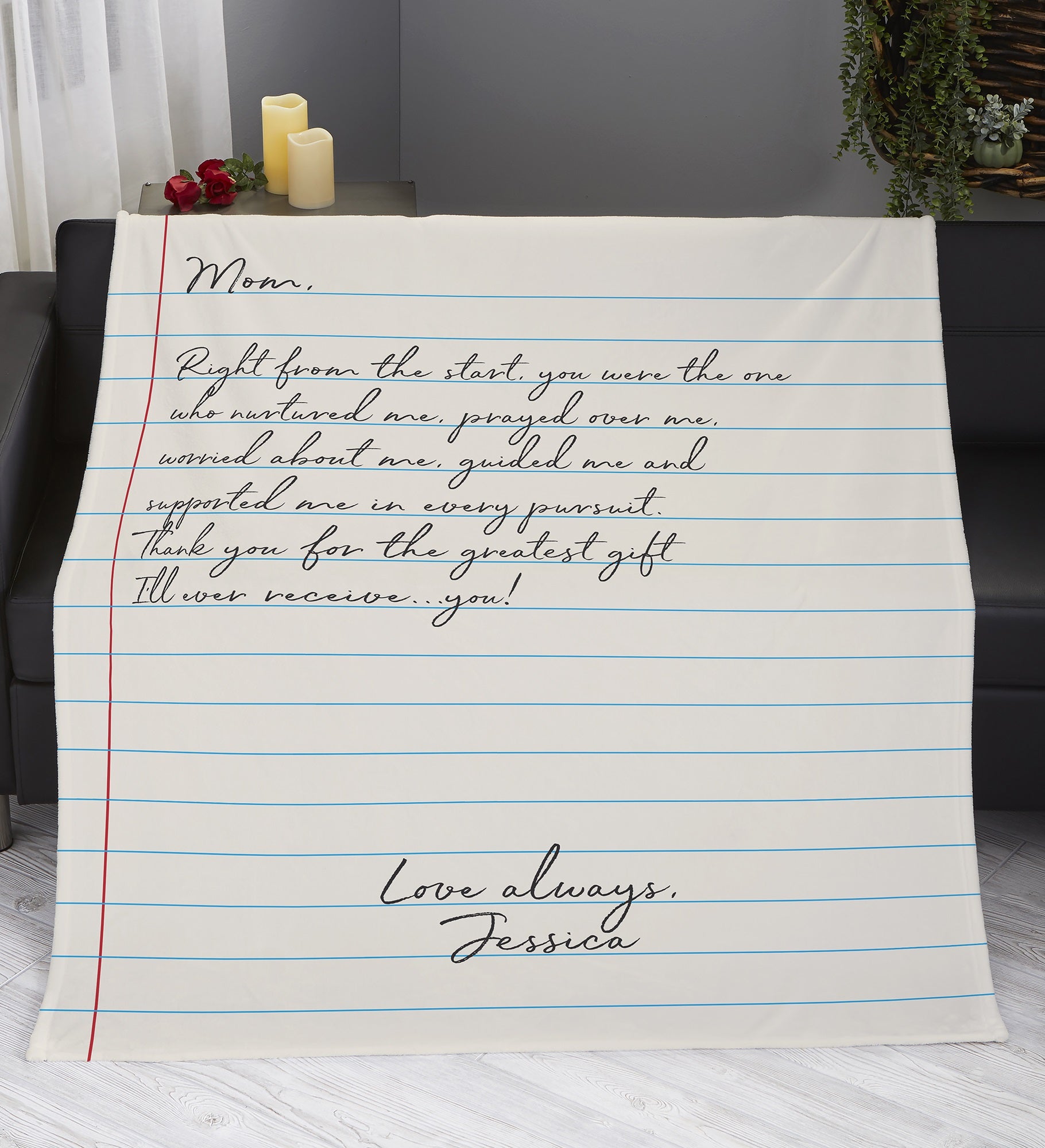 Letter To Mom Personalized Blanket