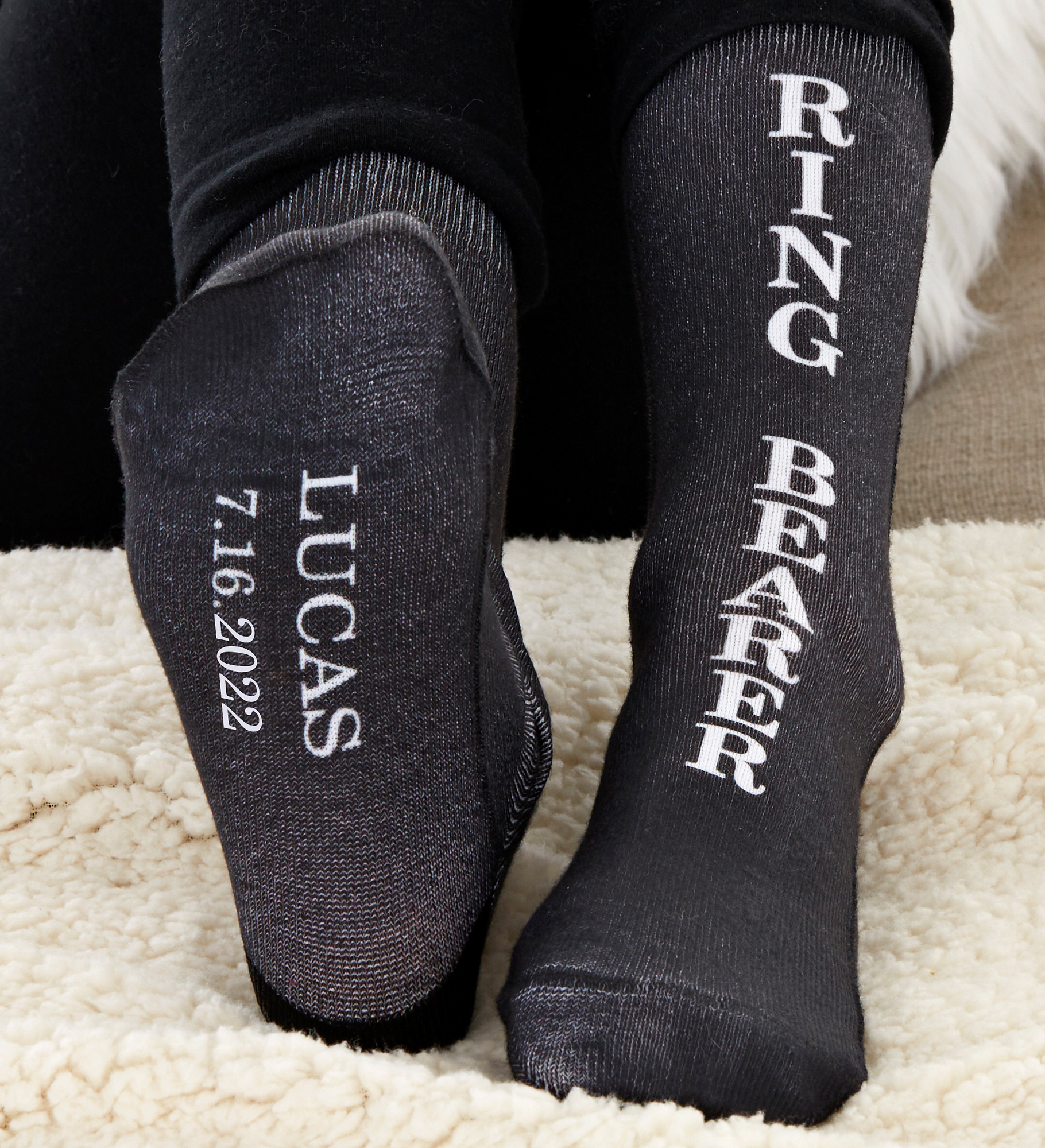 Ring Bearer Personalized Kids Wedding Socks