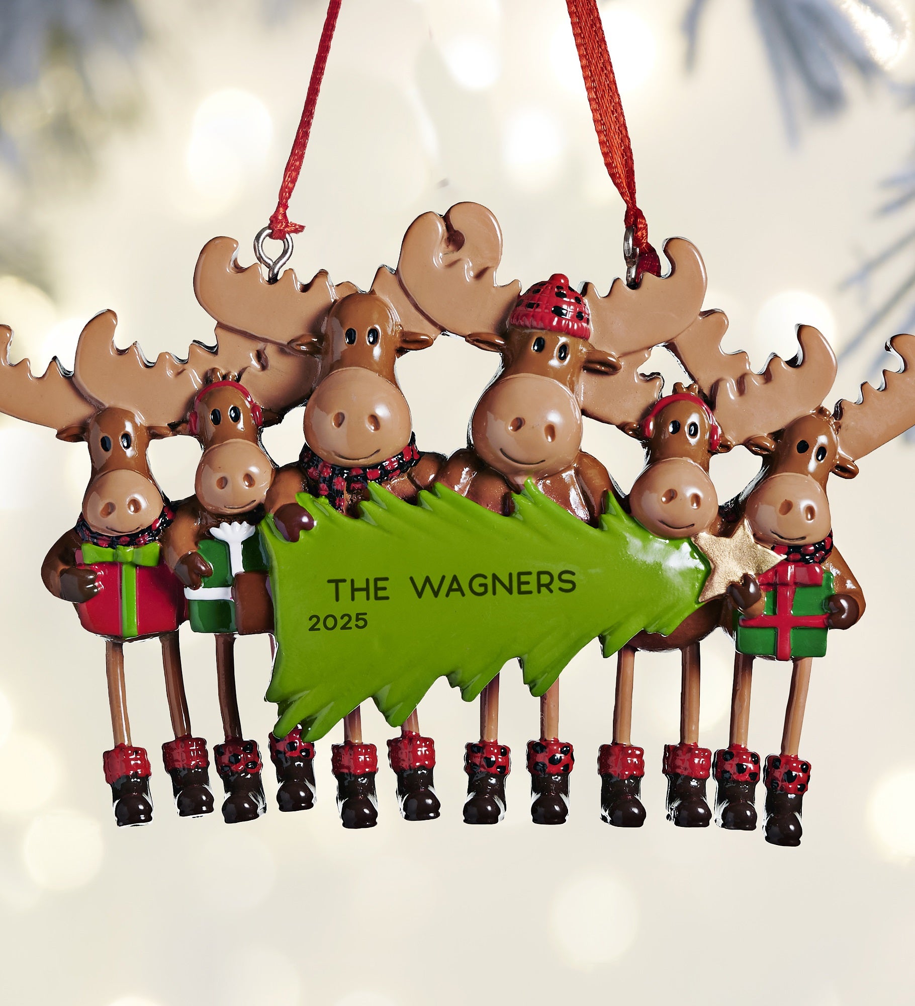 Moose Family<sup>©</sup> Personalized Ornament