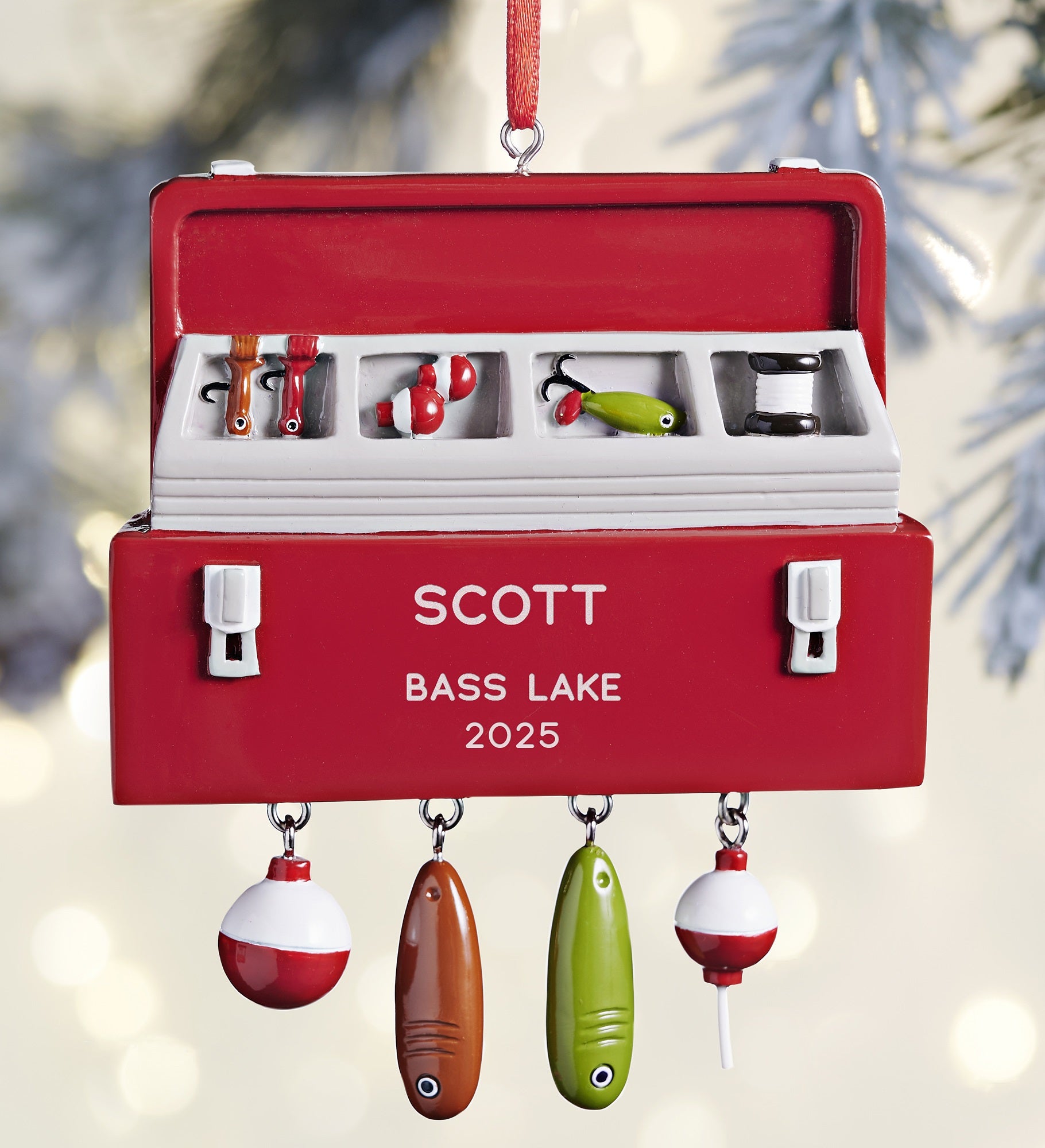 Fishing Tackle Box<sup>©</sup> Personalized Ornament