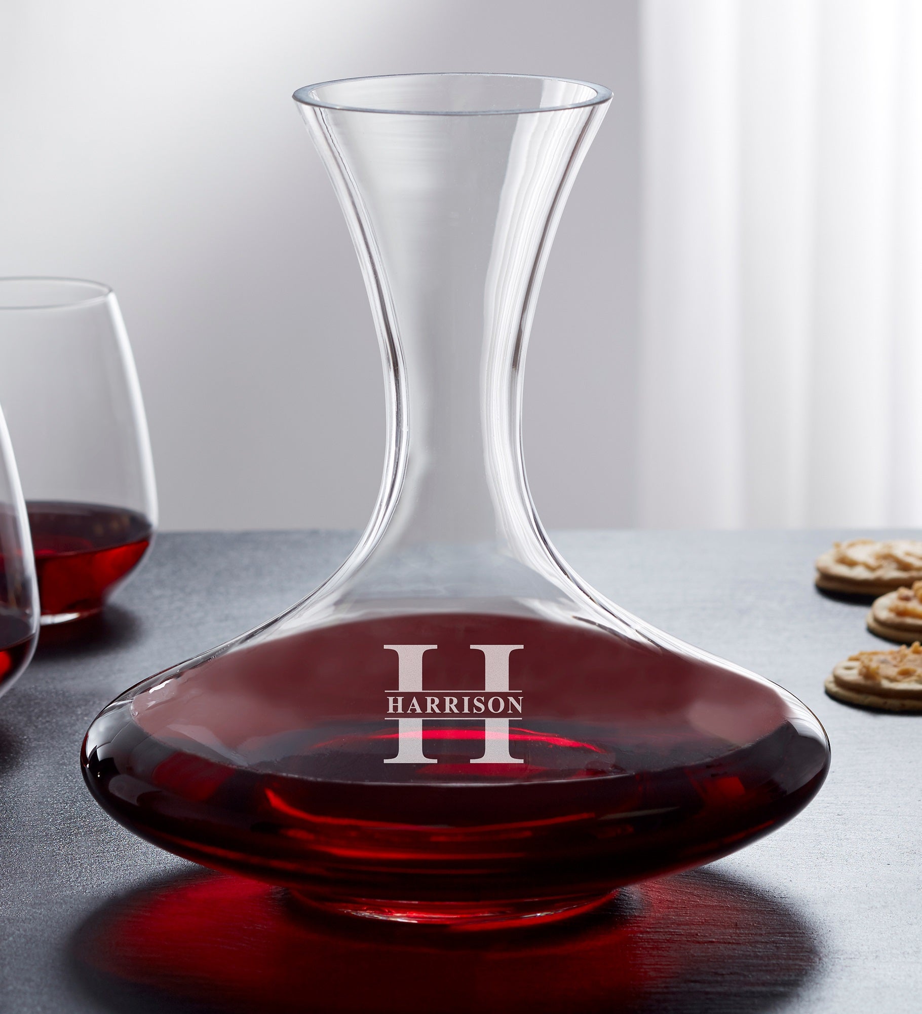 Luigi Bormioli® Lavish Last Name Engraved Captain's Wine Decanter