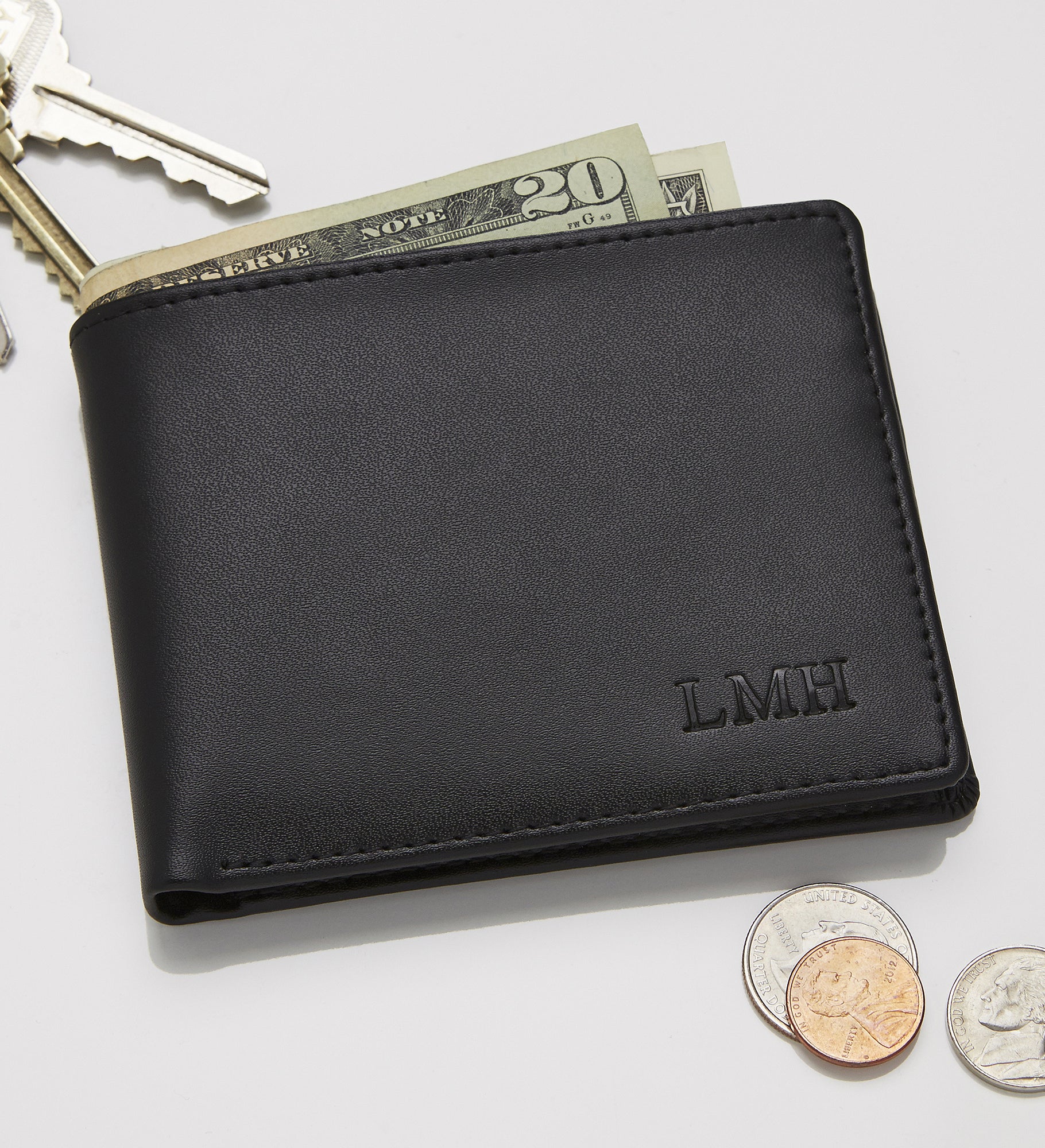 Regent Personalized Leather Bi-Fold Wallet