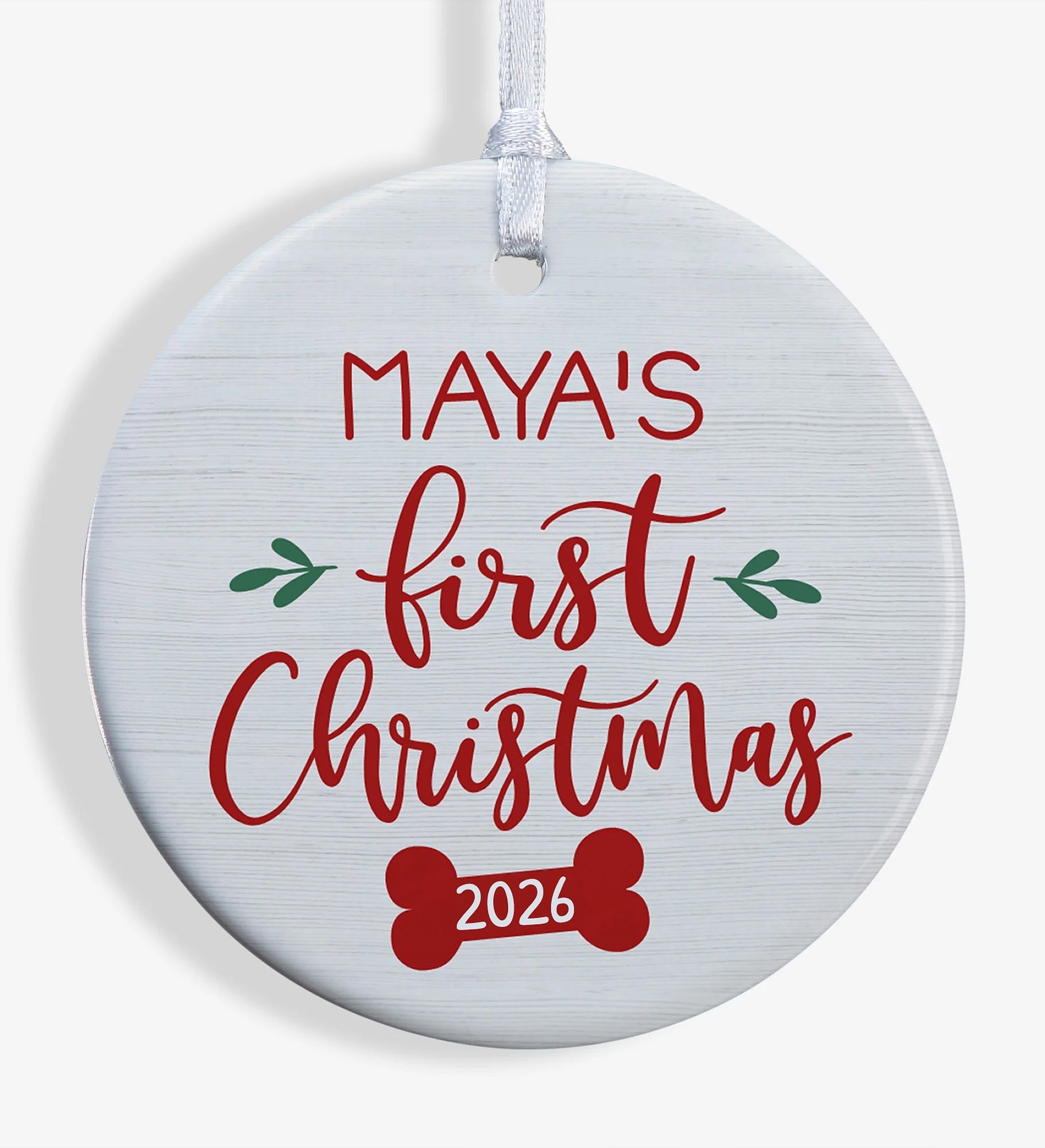 Dog's First Christmas Personalized Ornament