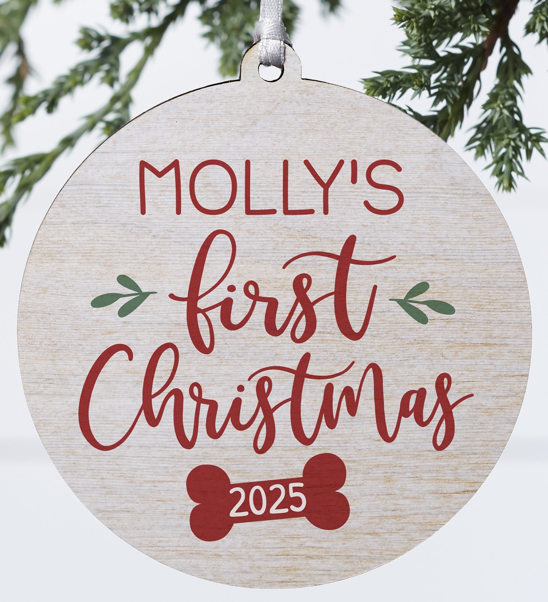 Dog's First Christmas Personalized Ornament