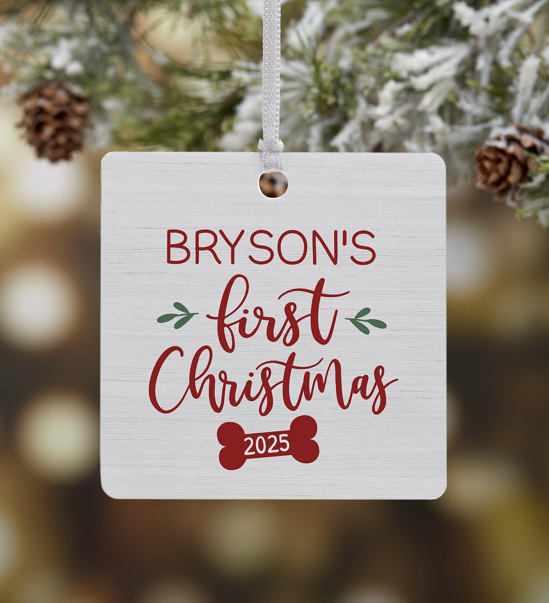 Dog's First Christmas Personalized Ornament