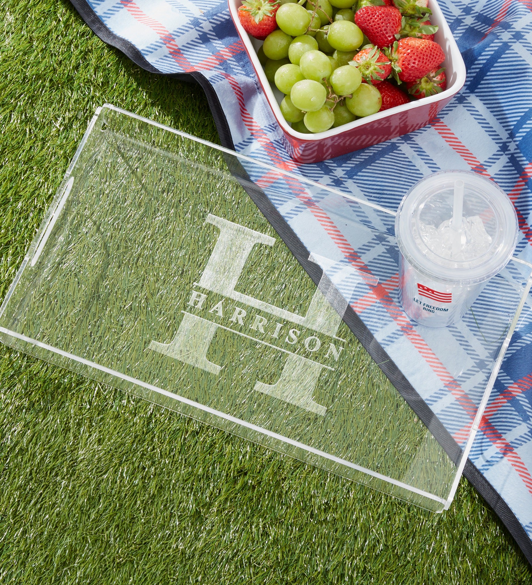 Lavish Last Name Personalized Acrylic Serving Tray