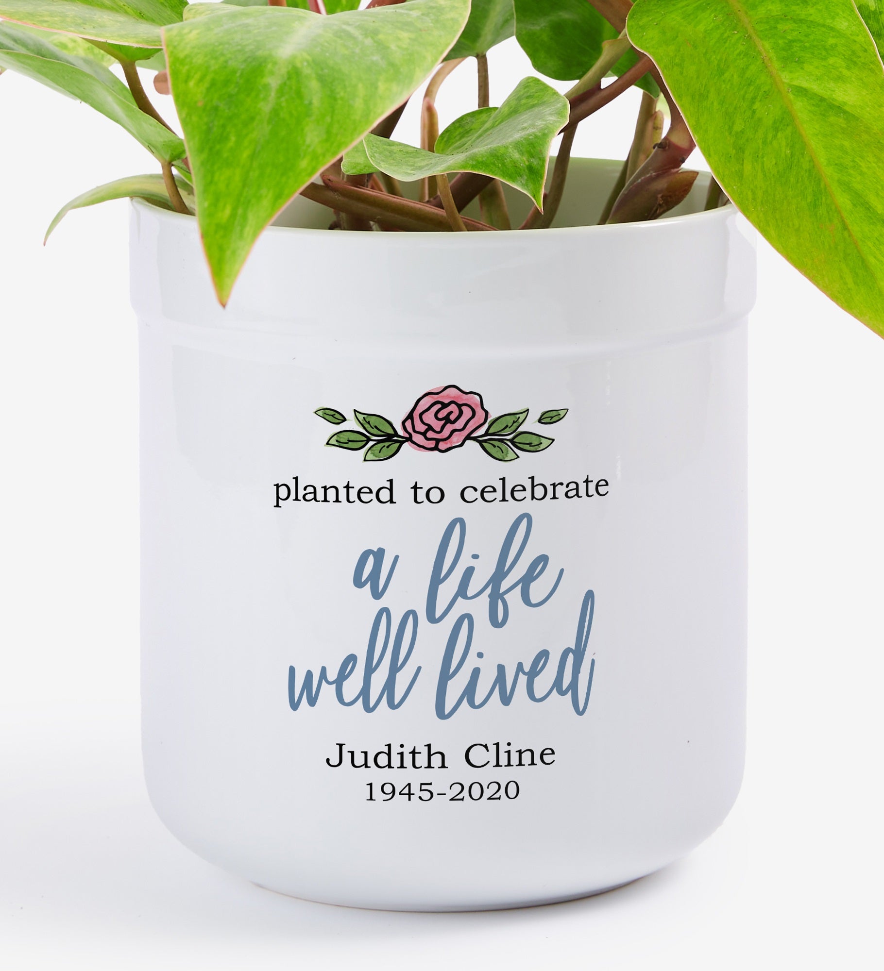 A Life Well Lived Personalized Memorial Outdoor Flower Pot