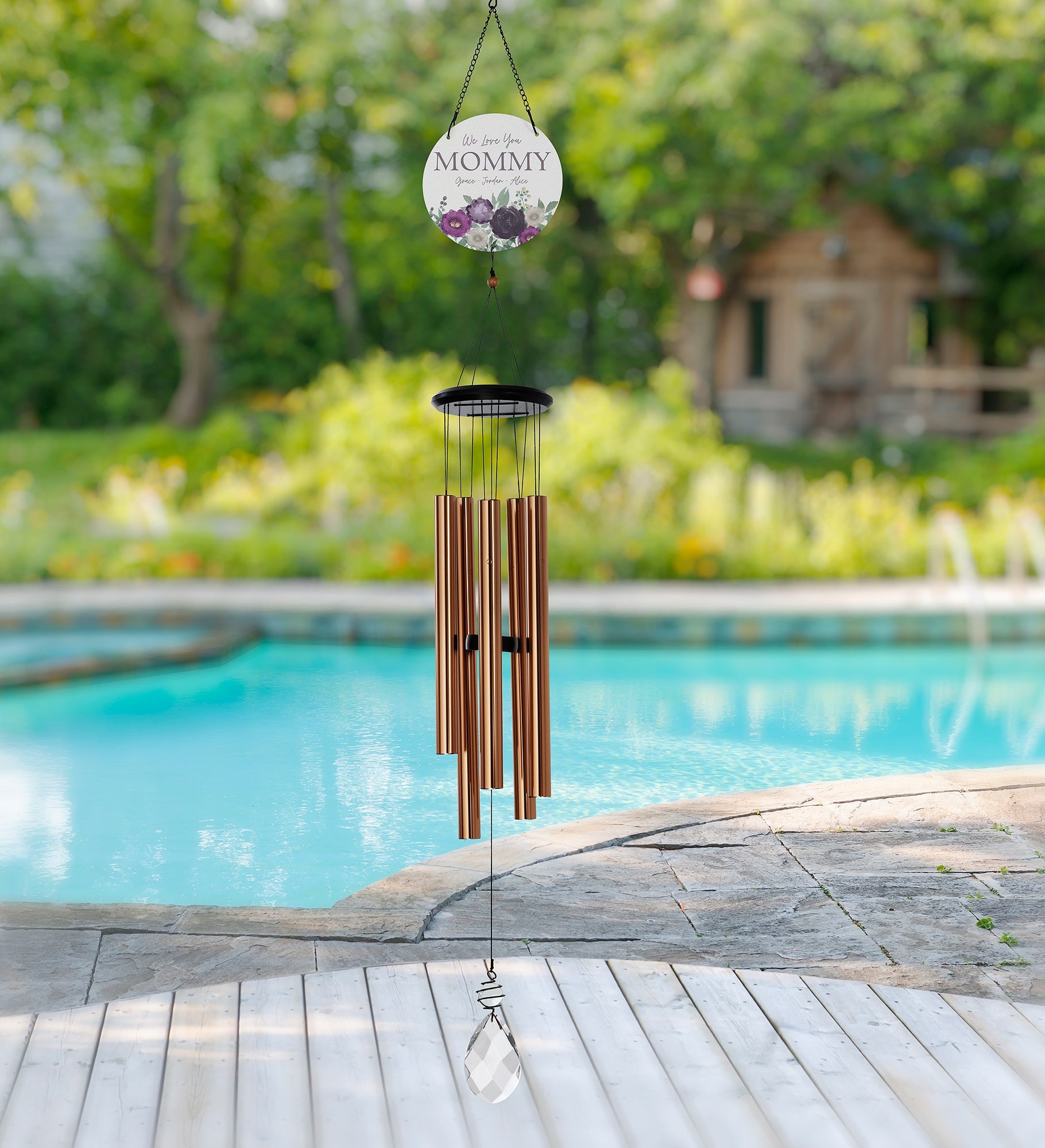 Floral Love For Mom Personalized Photo Wind Chimes