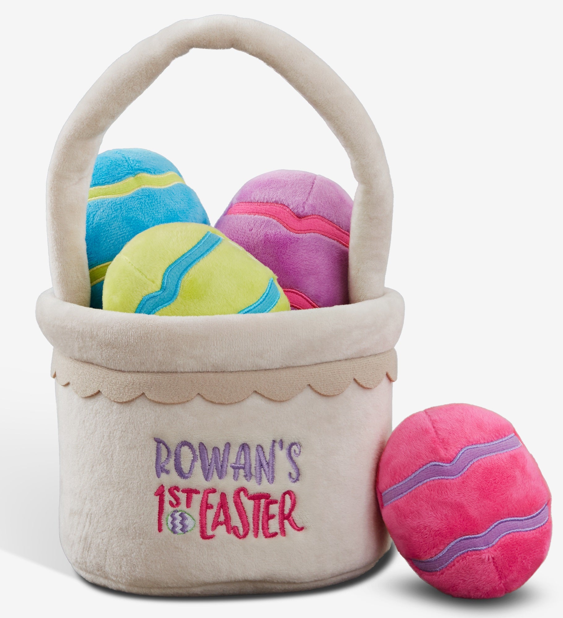 My First Easter Personalized Plush Mini Easter Basket with Plush Eggs