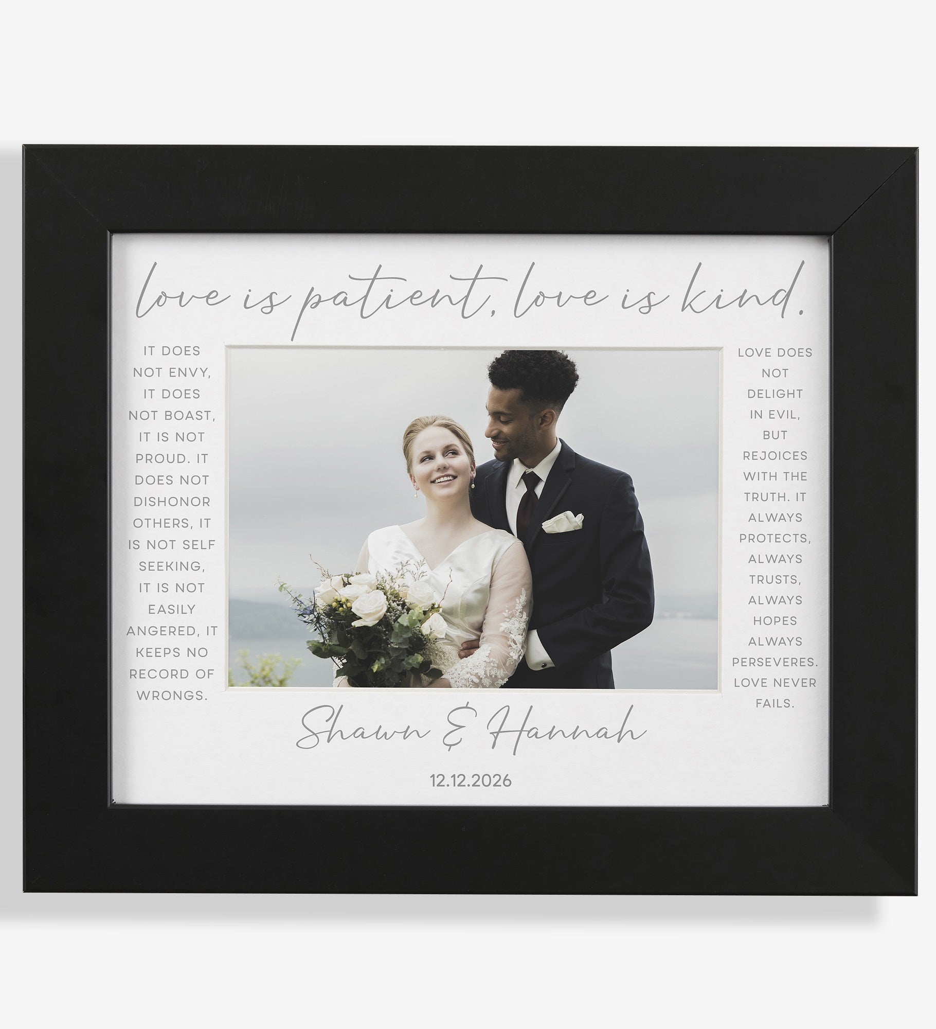 Love Is Patient Personalized Matted Frames