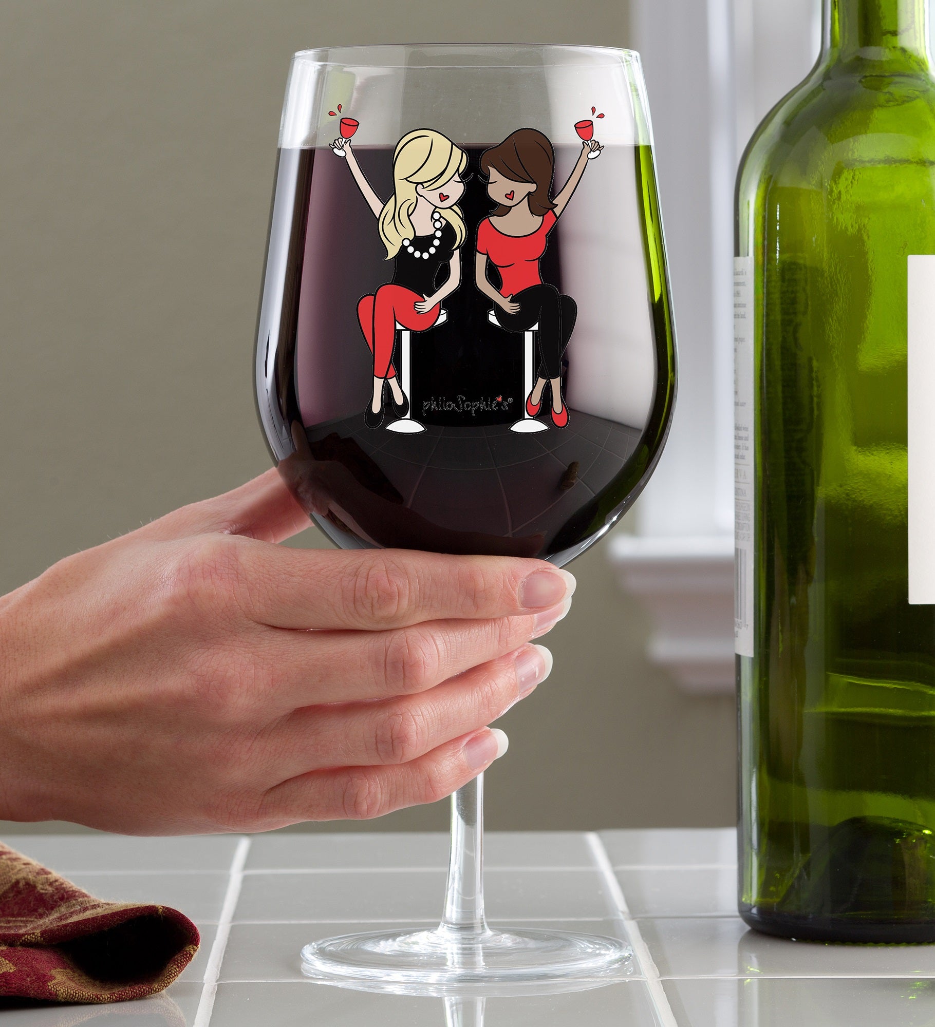 Best Friends philo Sophie's® Personalized Oversized Wine Glass