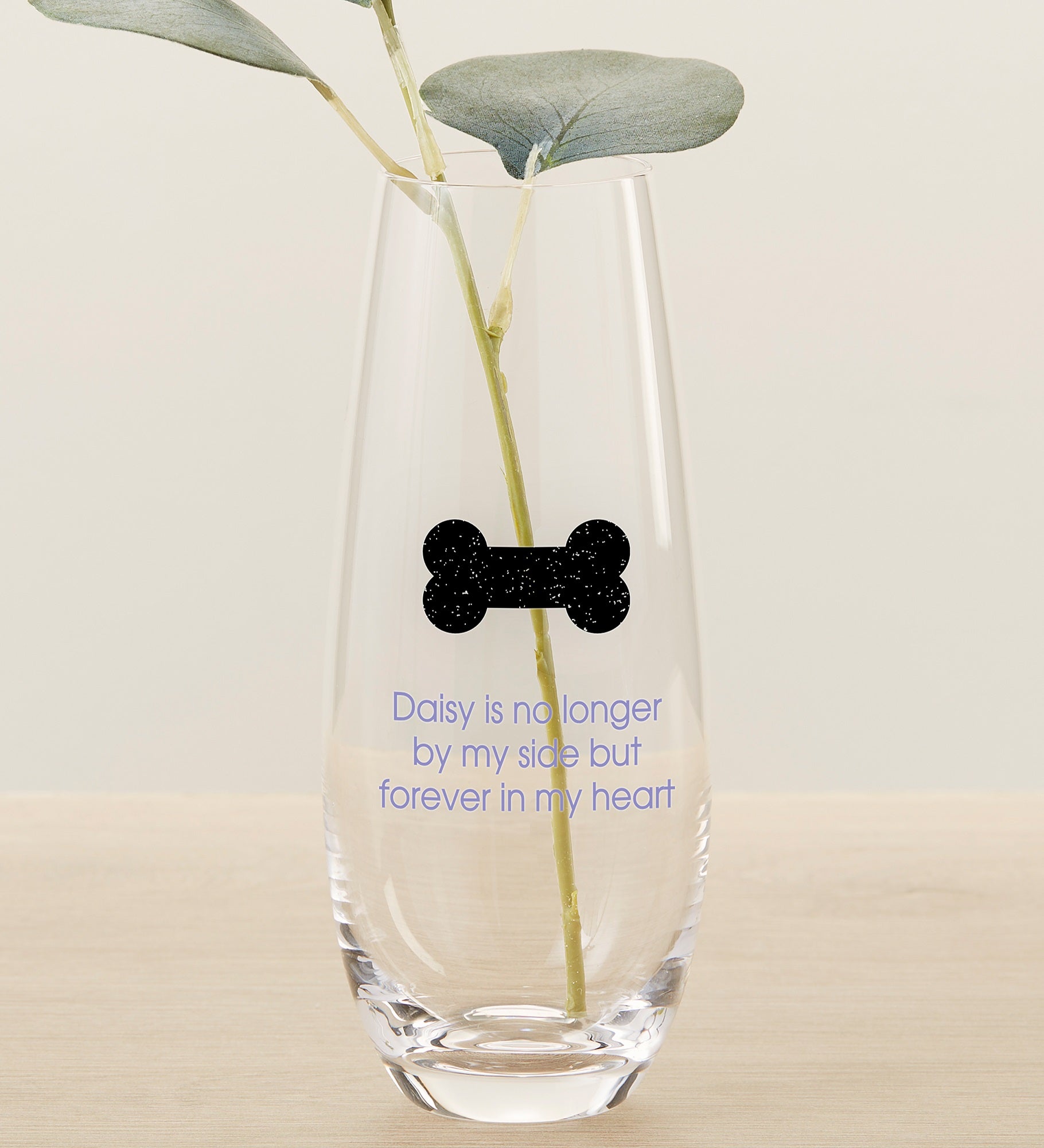 Choose Your Icon Personalized Pet Memorial Printed Bud Vase