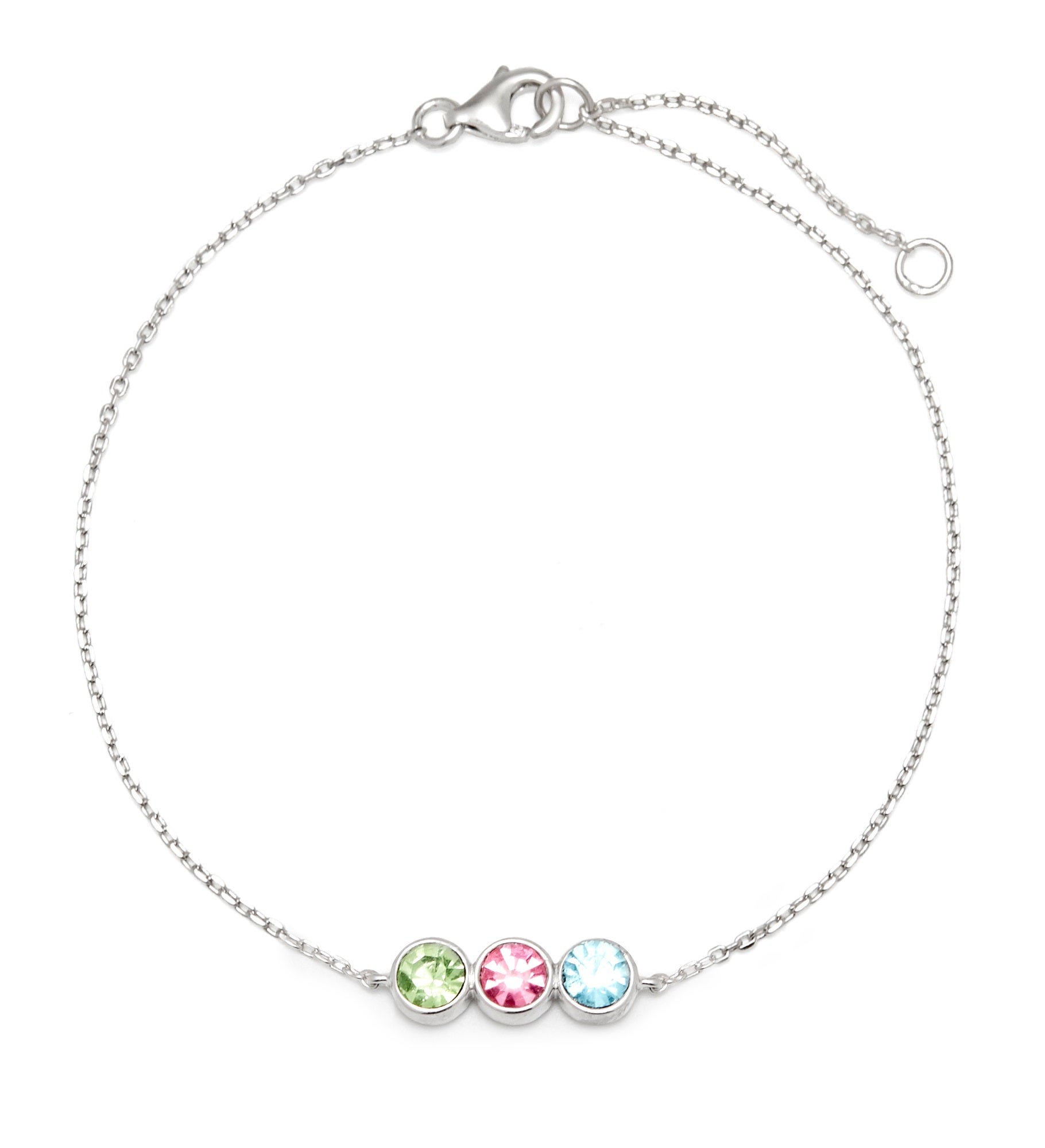 Custom Bezel Set Birthstone Bracelet