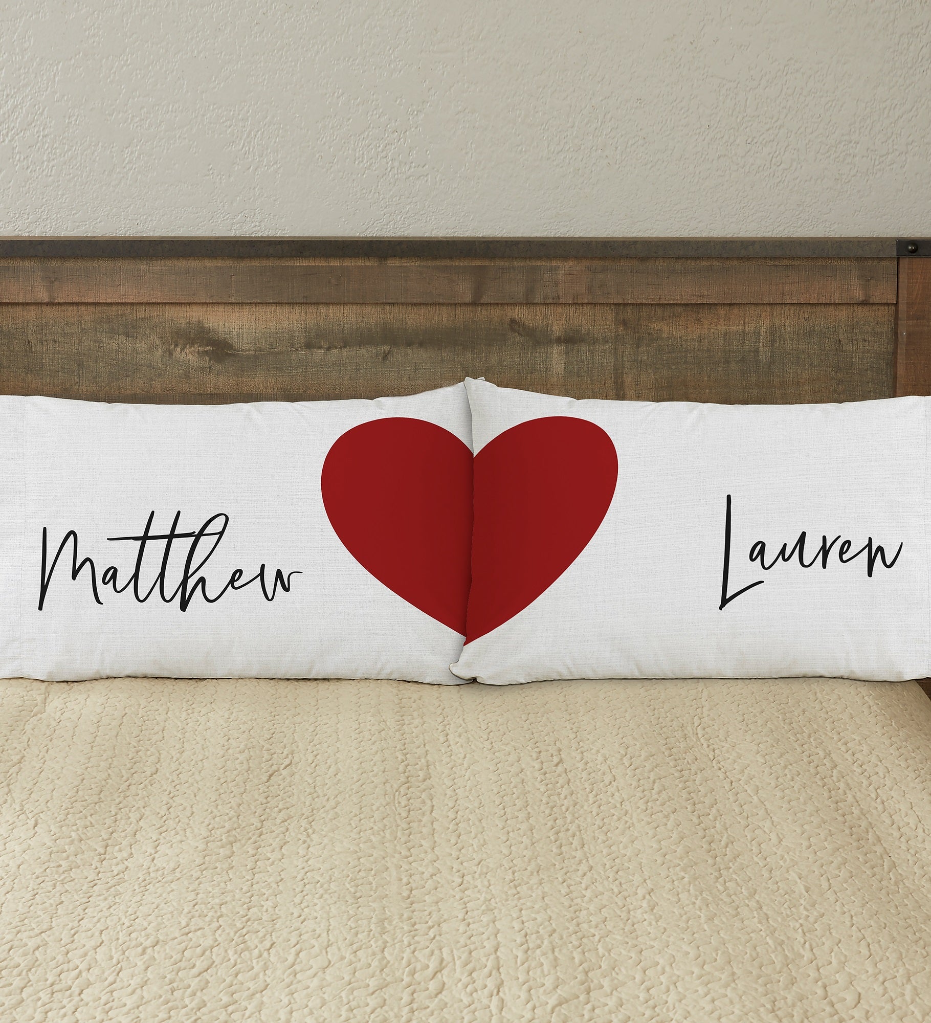 Heart Connection Personalized Pillowcase Set