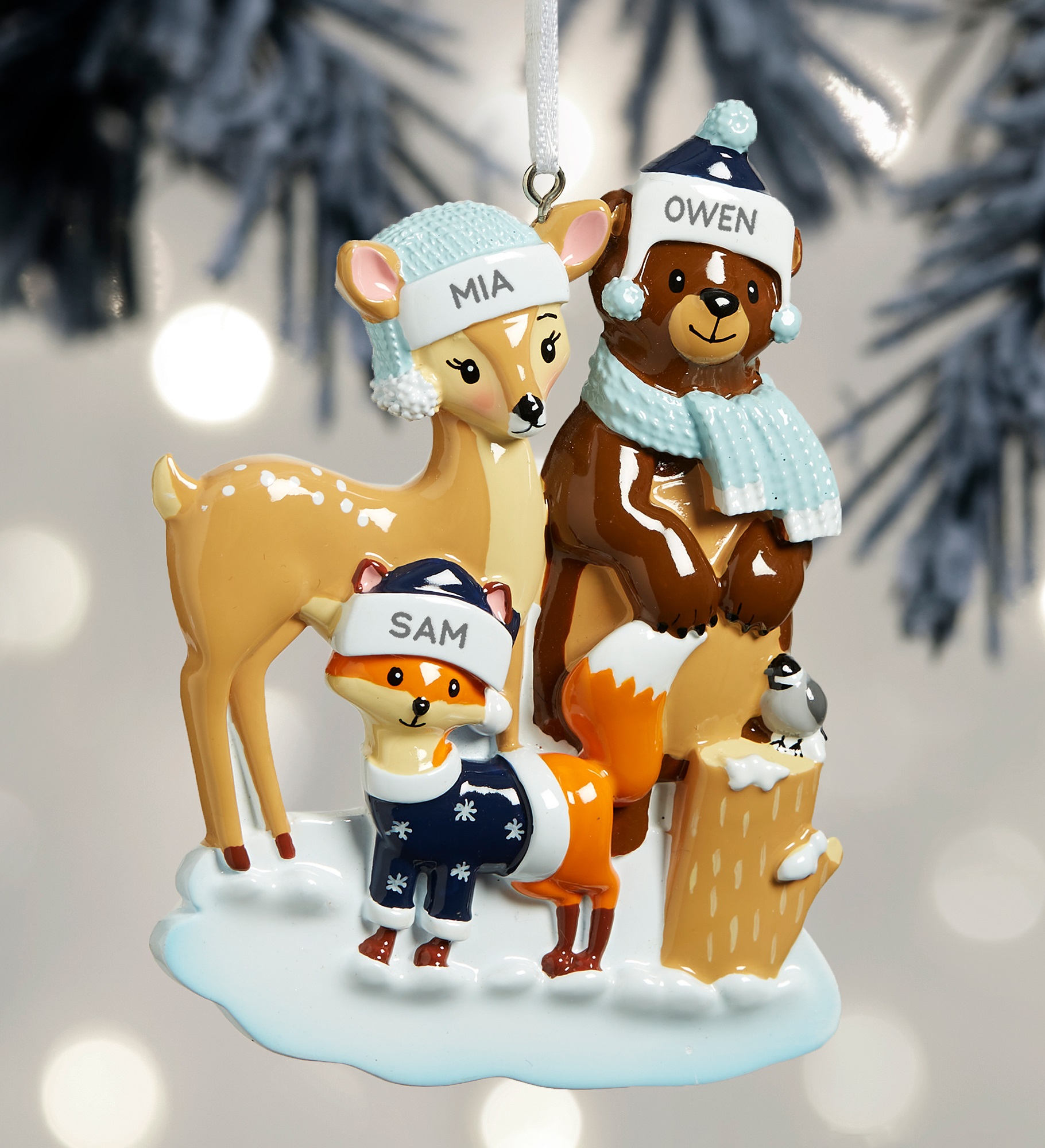 Woodland Family Personalized Ornament