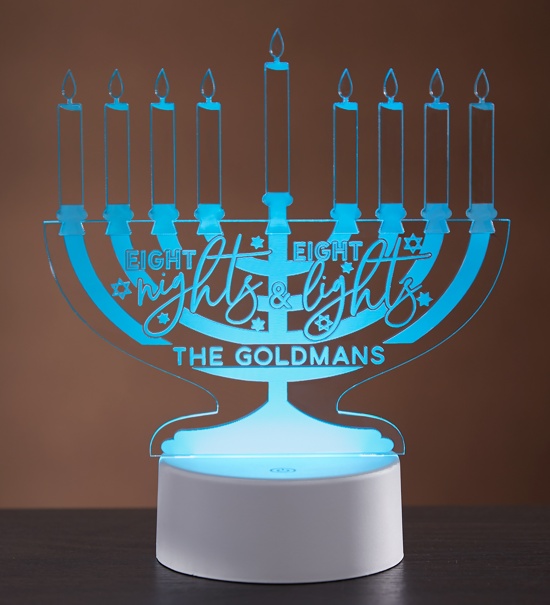 Hanukkah Menorah Personalized LED Sign