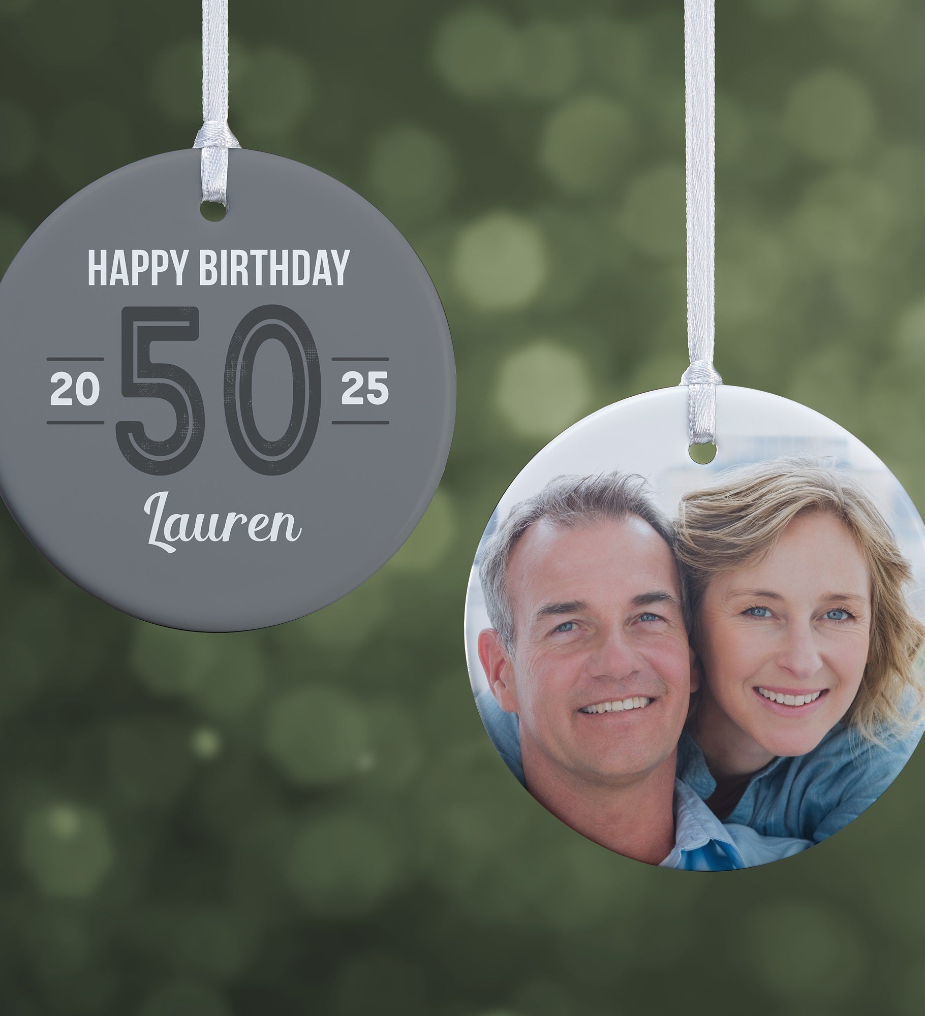 Modern Milestone Birthday Personalized Ornament
