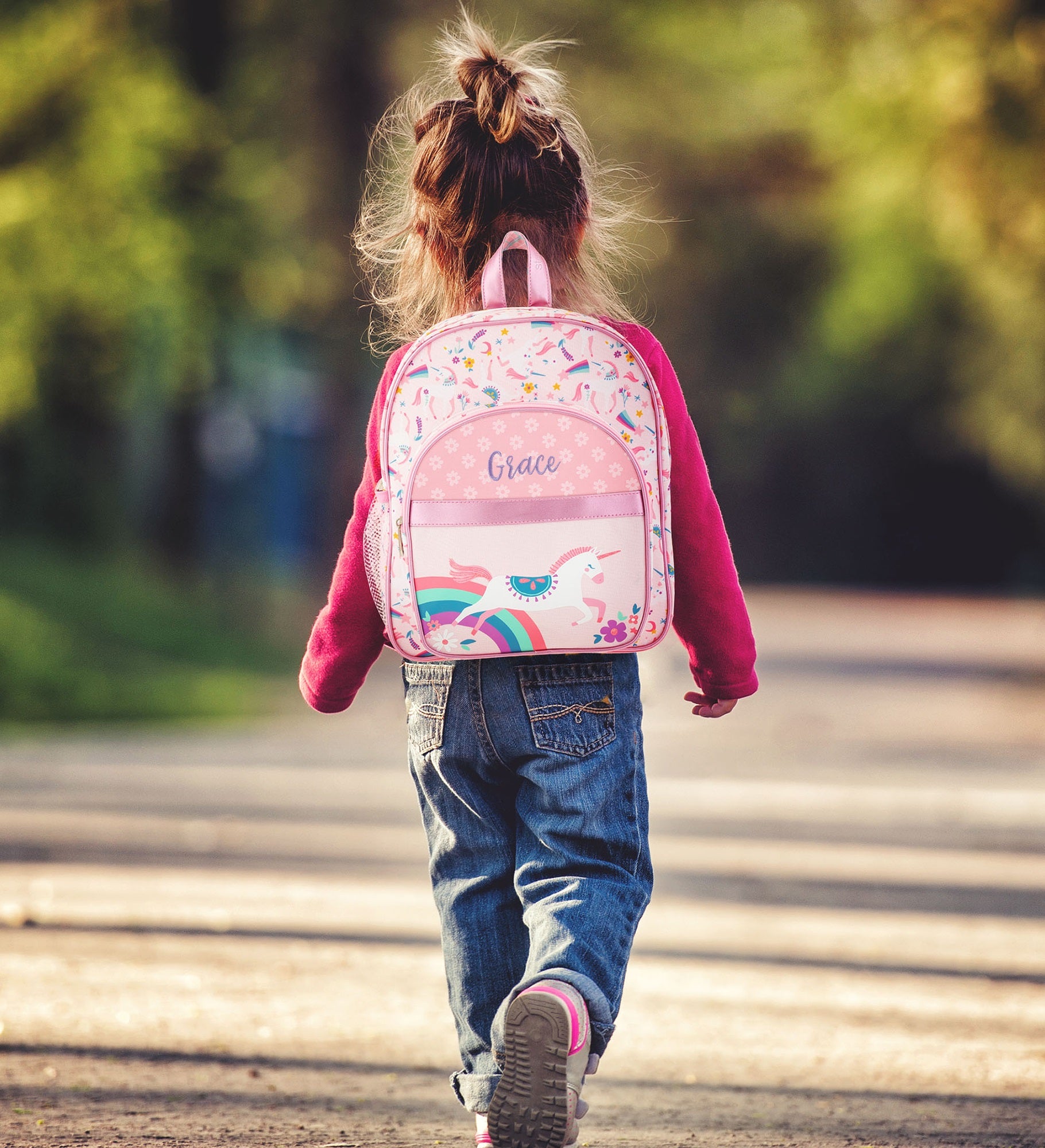 Unicorn Embroidered Classic Backpack by Stephen Joseph