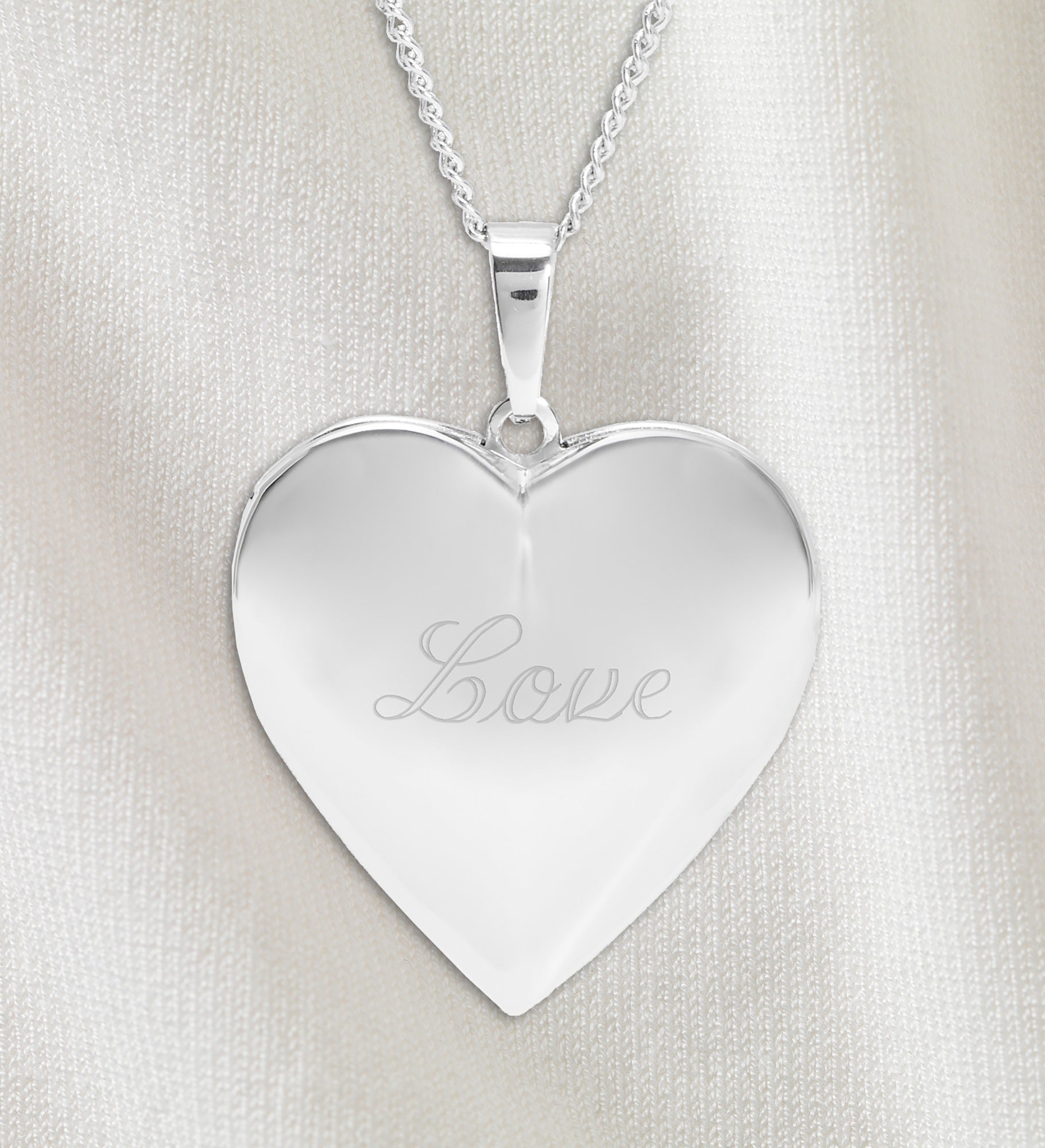 Polished Heart Personalized Photo Locket